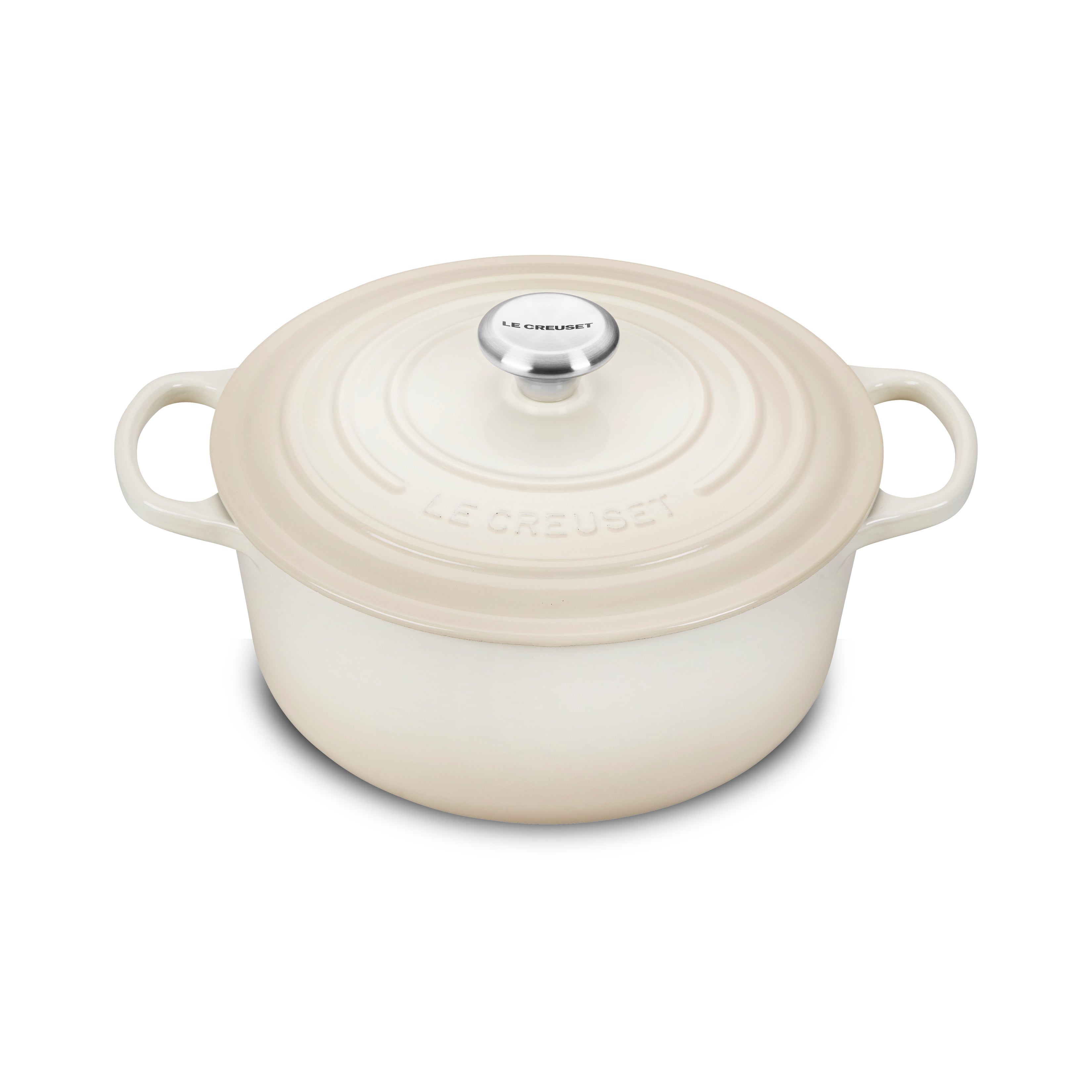 Le Creuset Signature Cast Iron 5.5-quart Meringue Round Dutch Oven