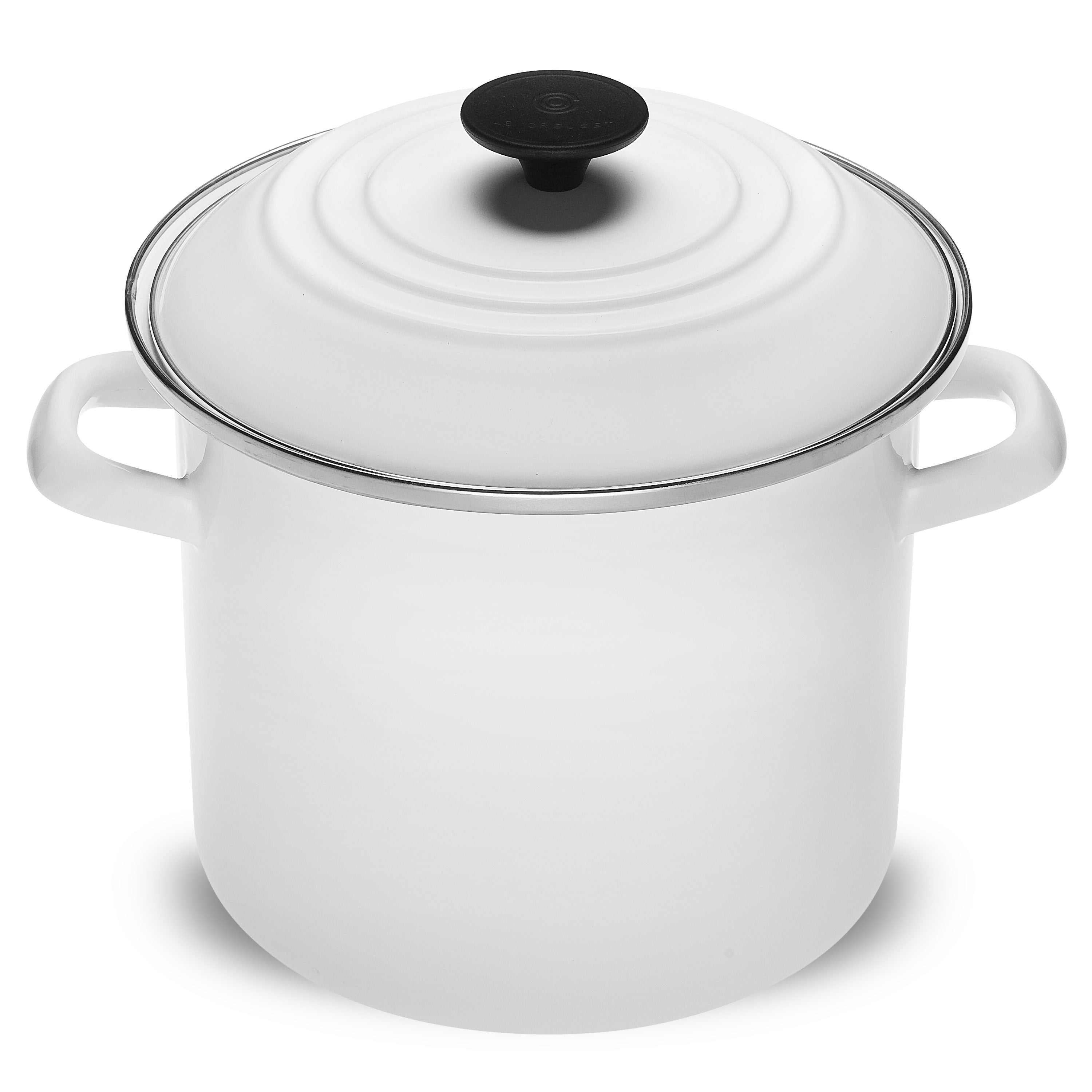 Le Creuset Enameled Steel 8-quart White Stock Pot