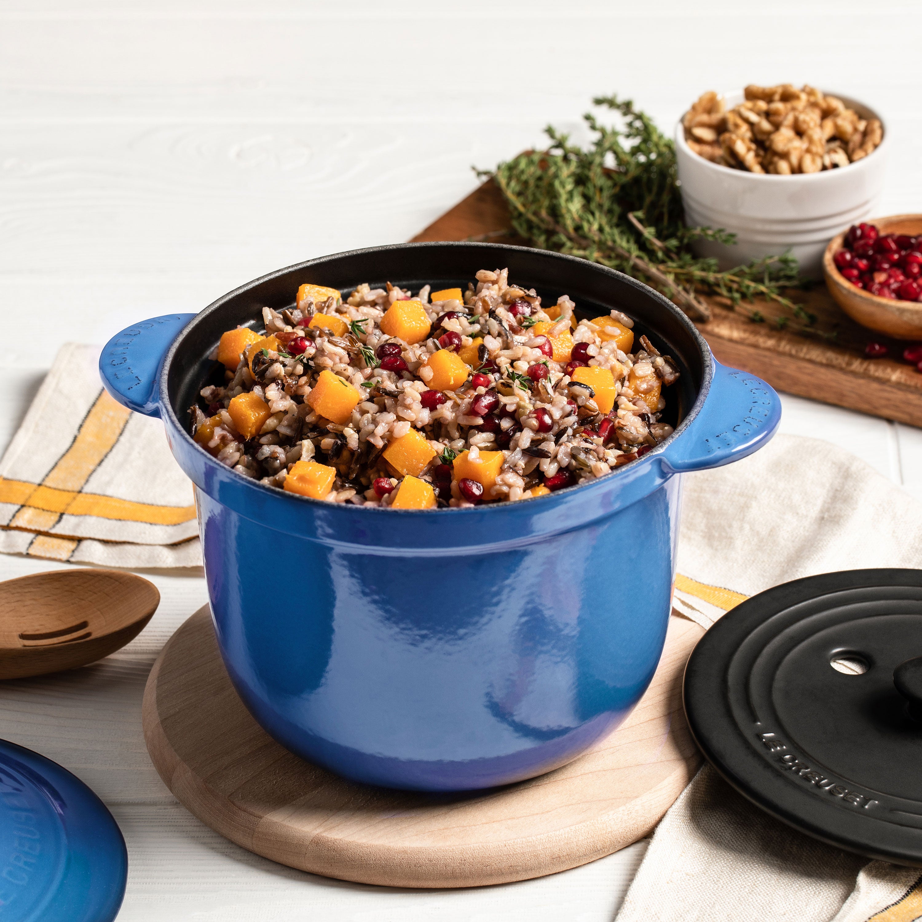 Le Creuset Signature Cast Iron 2.25-quart Marseille Rice Pot with Stoneware Insert