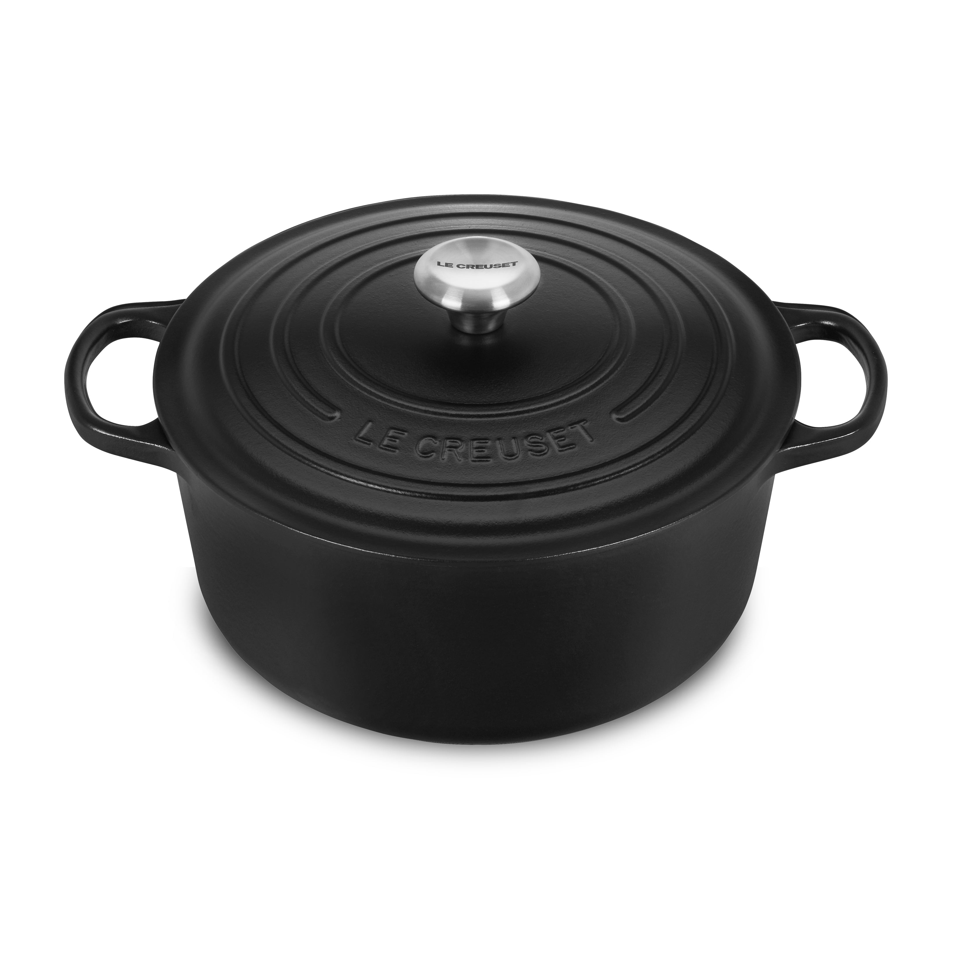 Le Creuset Signature Cast Iron 7.25-quart Licorice Round Dutch Oven