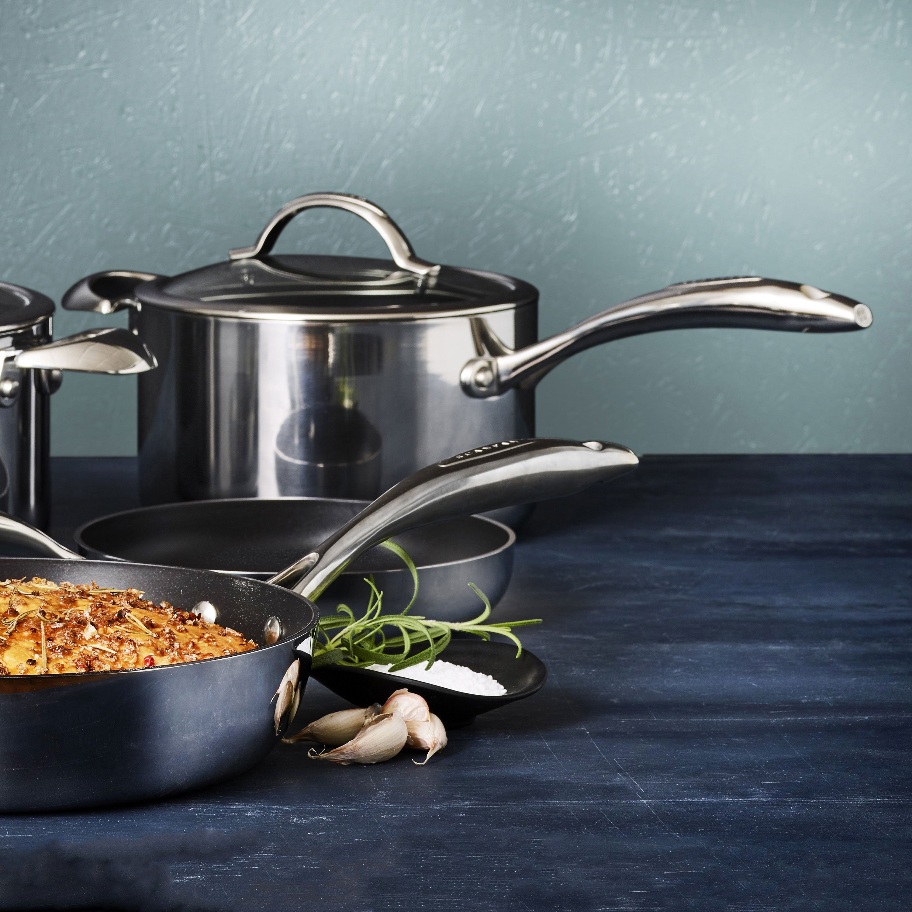 Scanpan HaptIQ 4-quart Stainless Steel Nonstick Saucepan