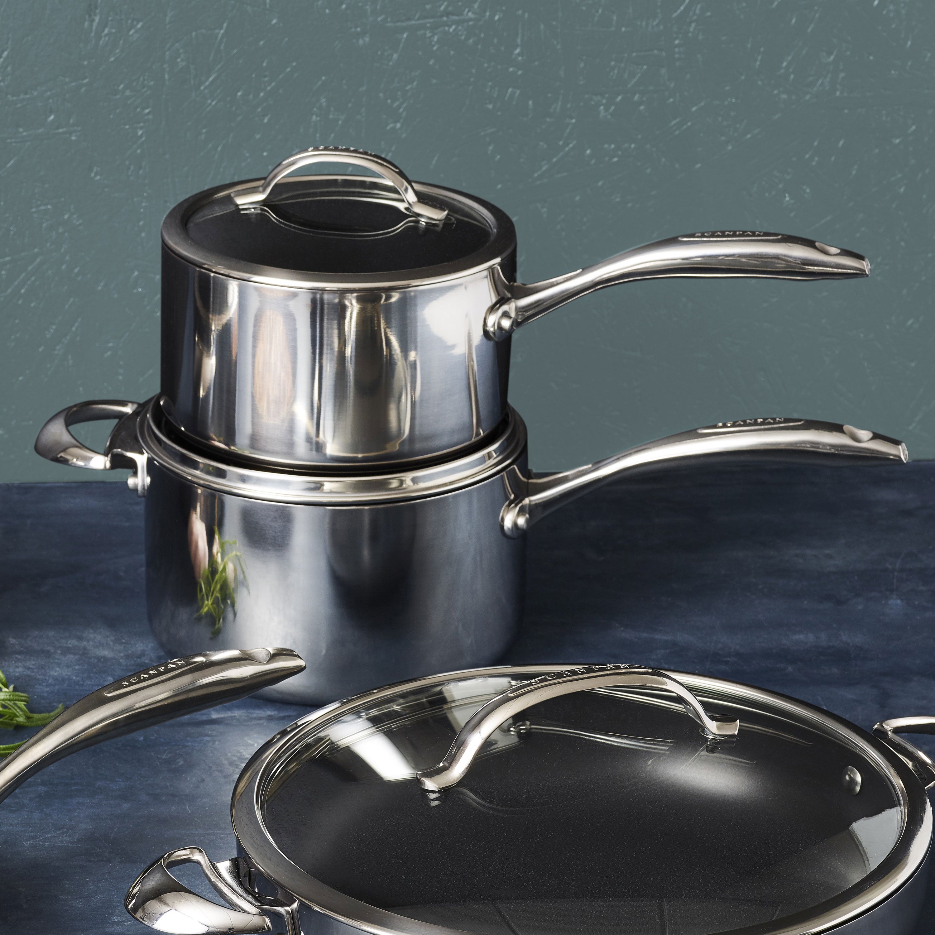 Scanpan HaptIQ 4-quart Stainless Steel Nonstick Saucepan