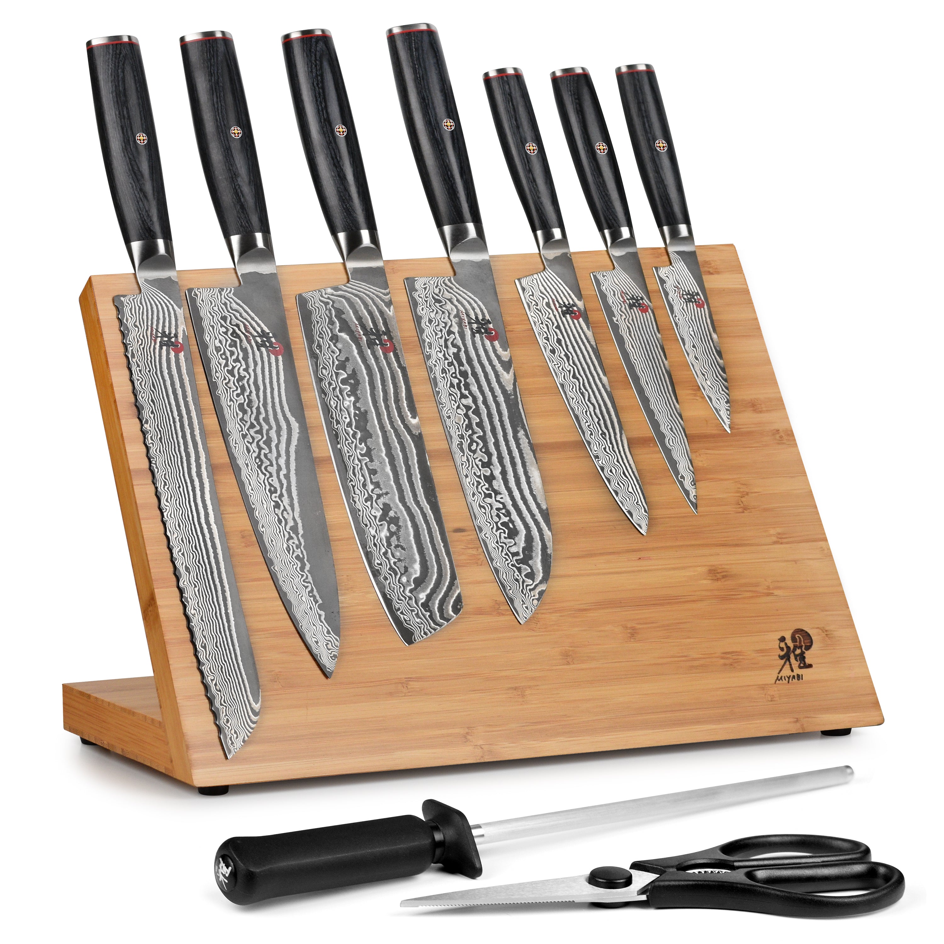 Miyabi Kaizen II 10 Piece Magnetic Easel Knife Block Set