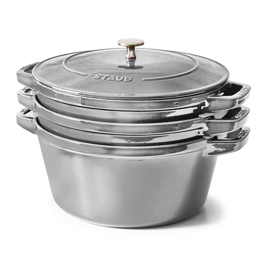 Staub Tall Dutch Oven - 5-qt Cast Iron Cocotte - Sapphire Blue – Cutlery  and More