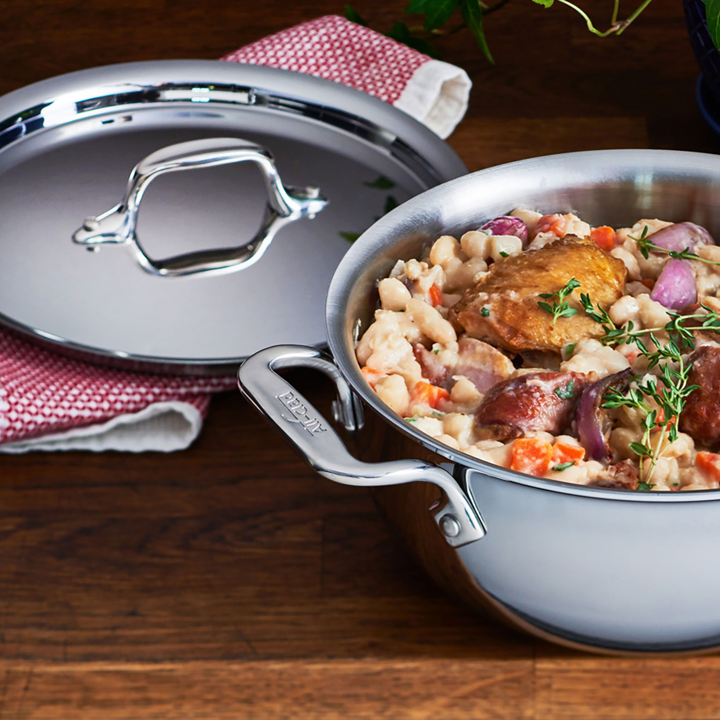 All-Clad d3 Stainless 6-quart Deep Saute Pan