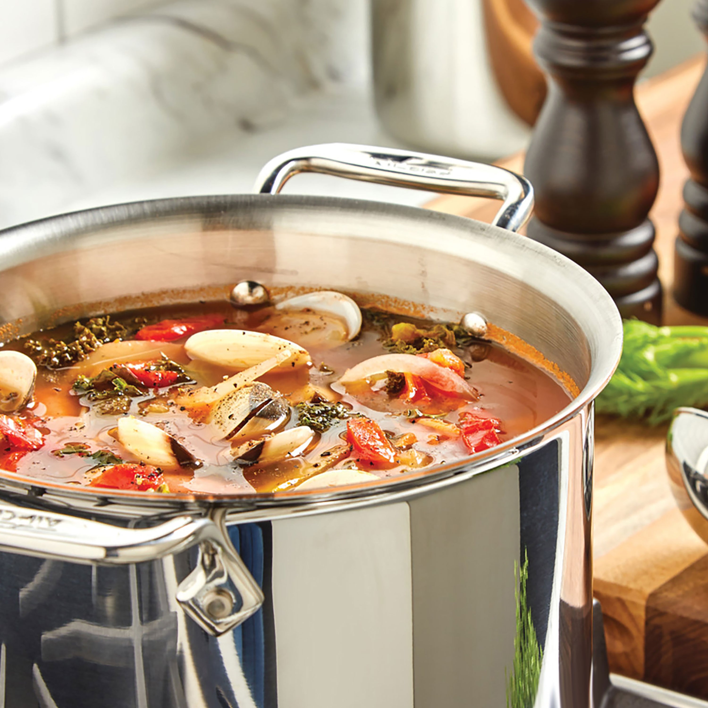 All-Clad Copper Core 7-quart Pasta Pentola Stock Pot with Insert