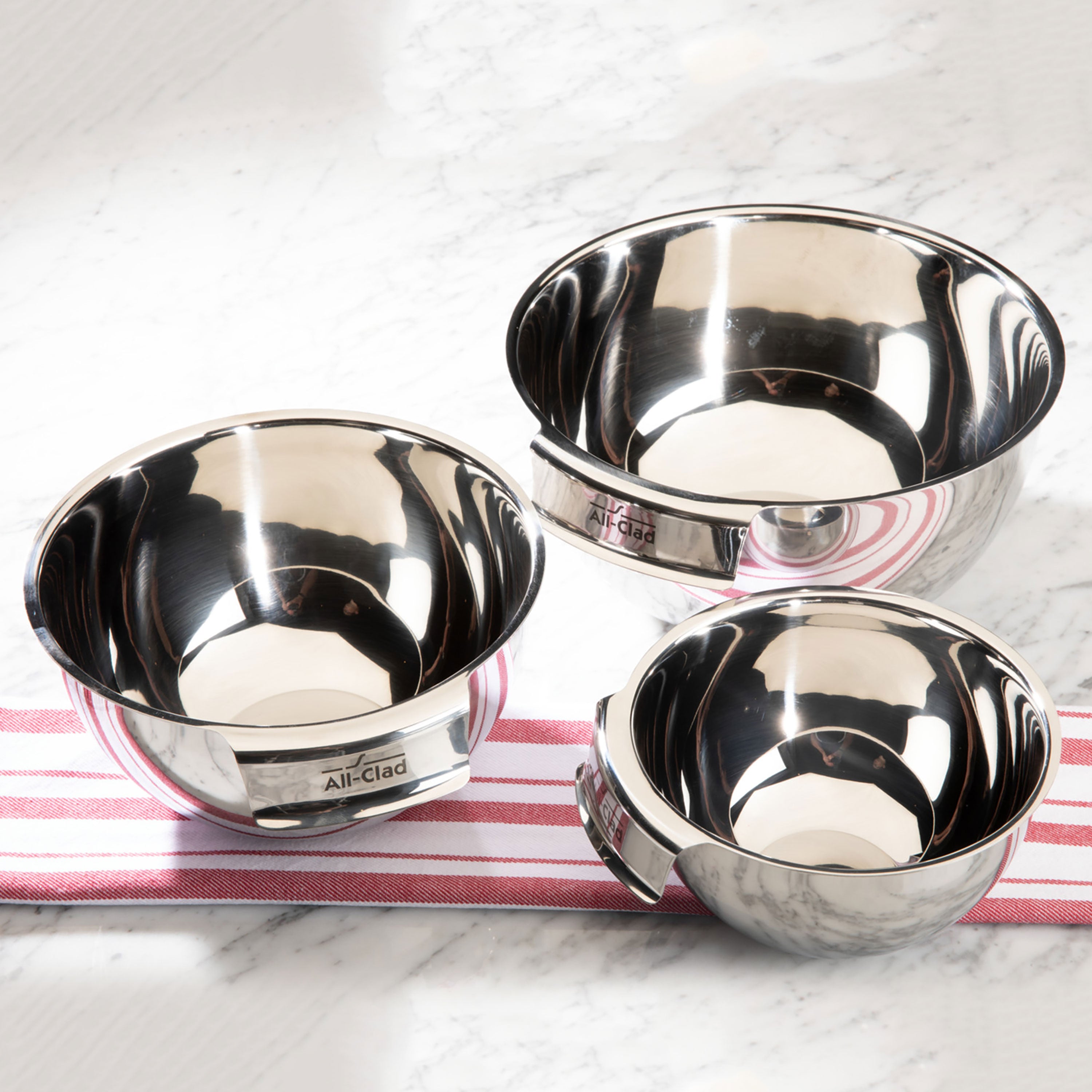 All-Clad 3 Piece Stainless Steel Mixing Bowl Set