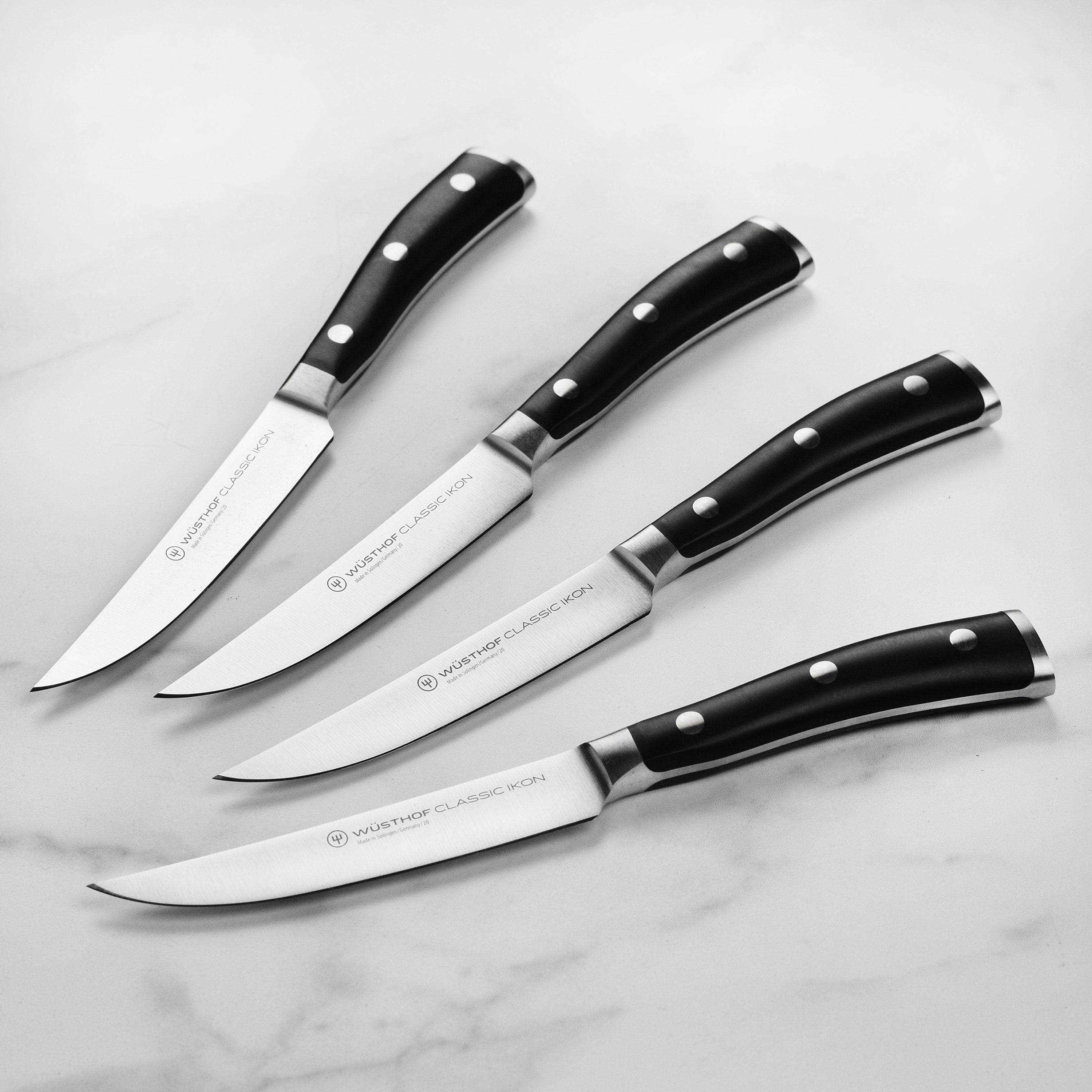 Wusthof Classic Ikon 4 Piece Steak Knife Set with Wood Case