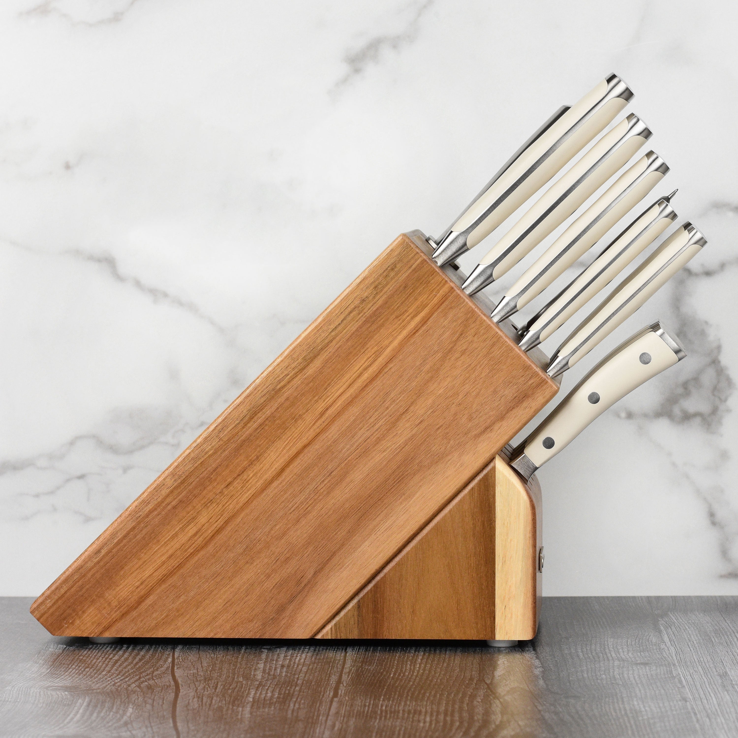 Wusthof Classic Ikon Creme 16 Piece Acacia Knife Block Set