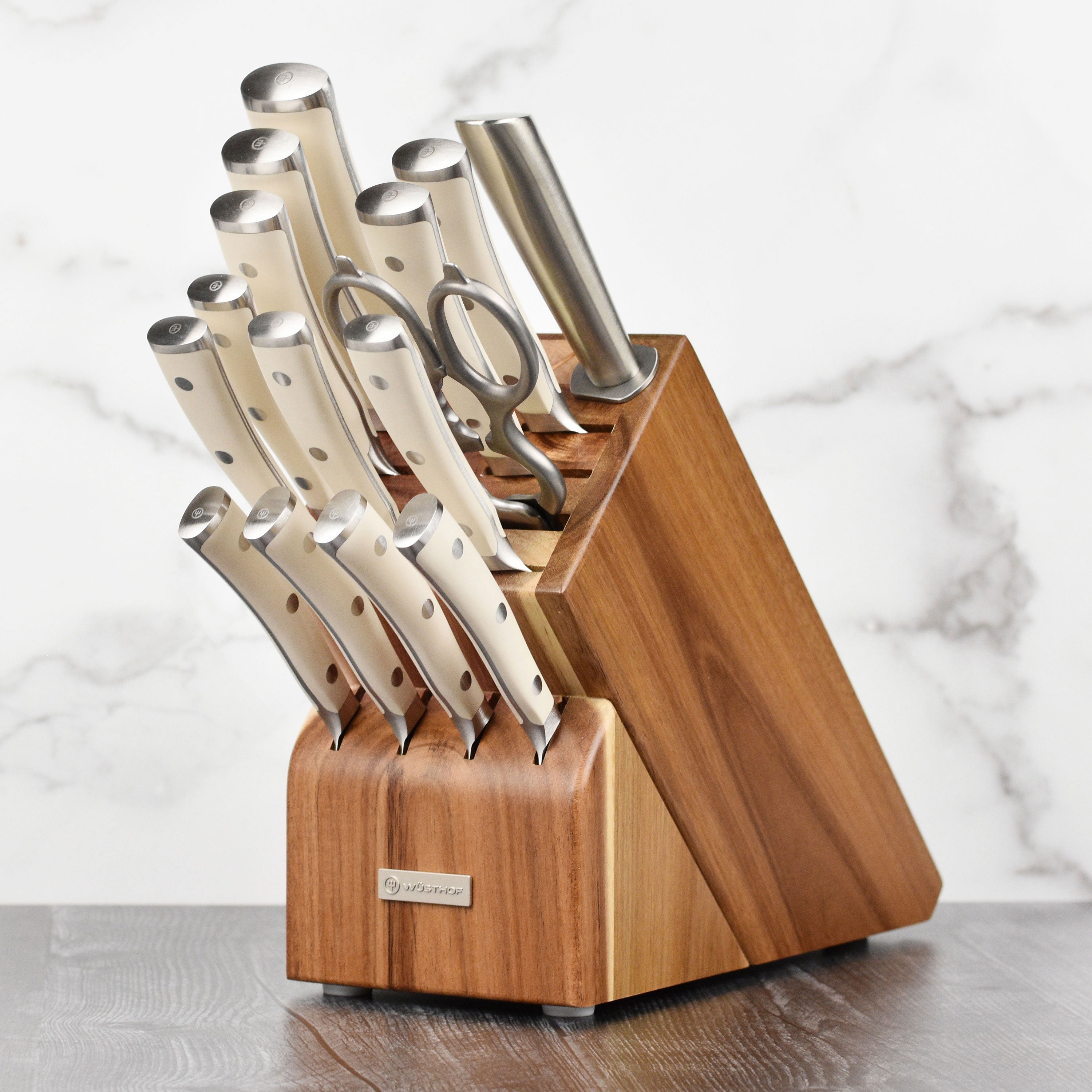 Wusthof Classic Ikon Creme 16 Piece Acacia Knife Block Set