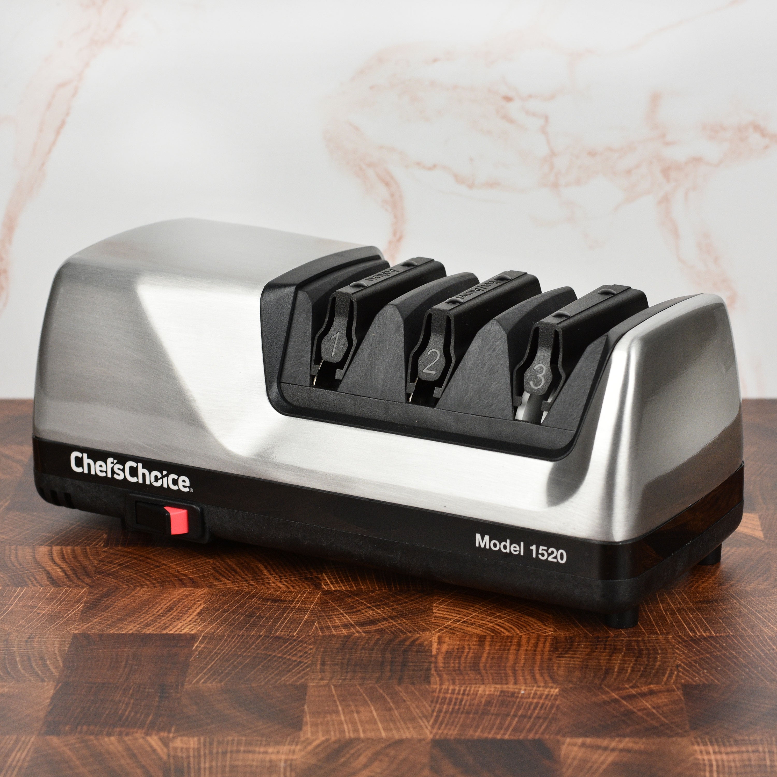 Chef's Choice 3 Stage Brushed Metal Model 1520 Electric Angle Select Knife Sharpener