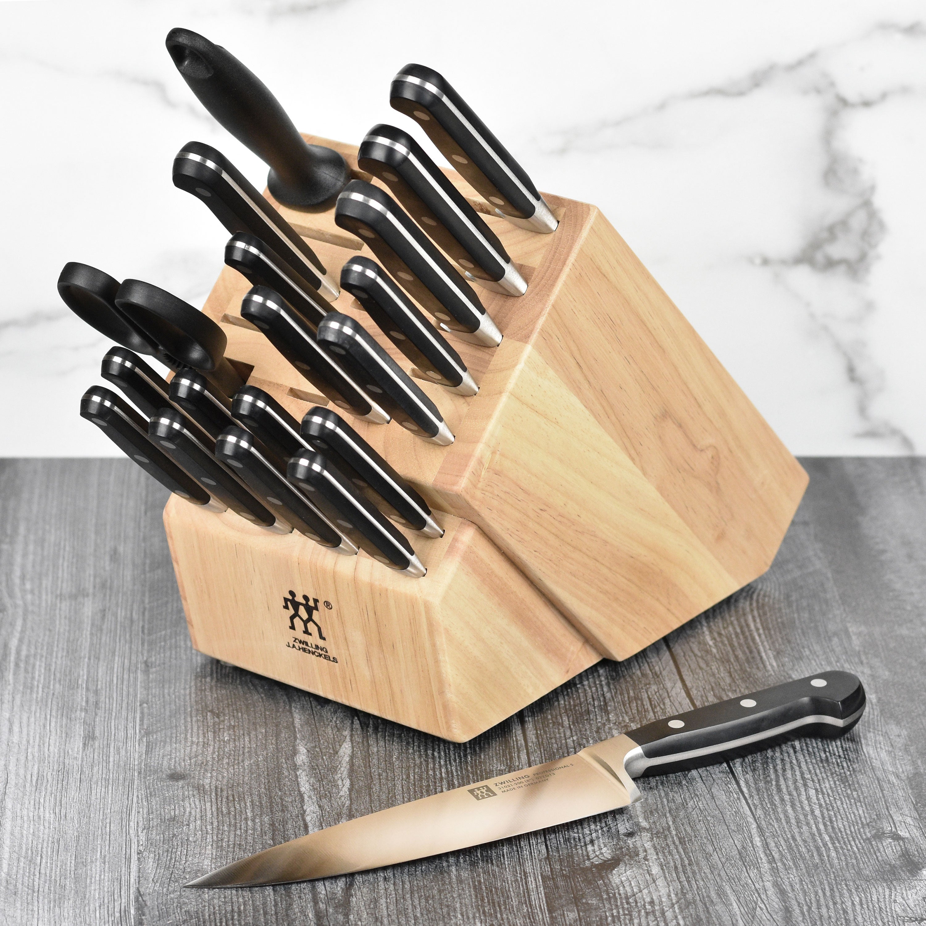 Zwilling Professional S 20 Piece Knife Block Set with Forged Steak Knives