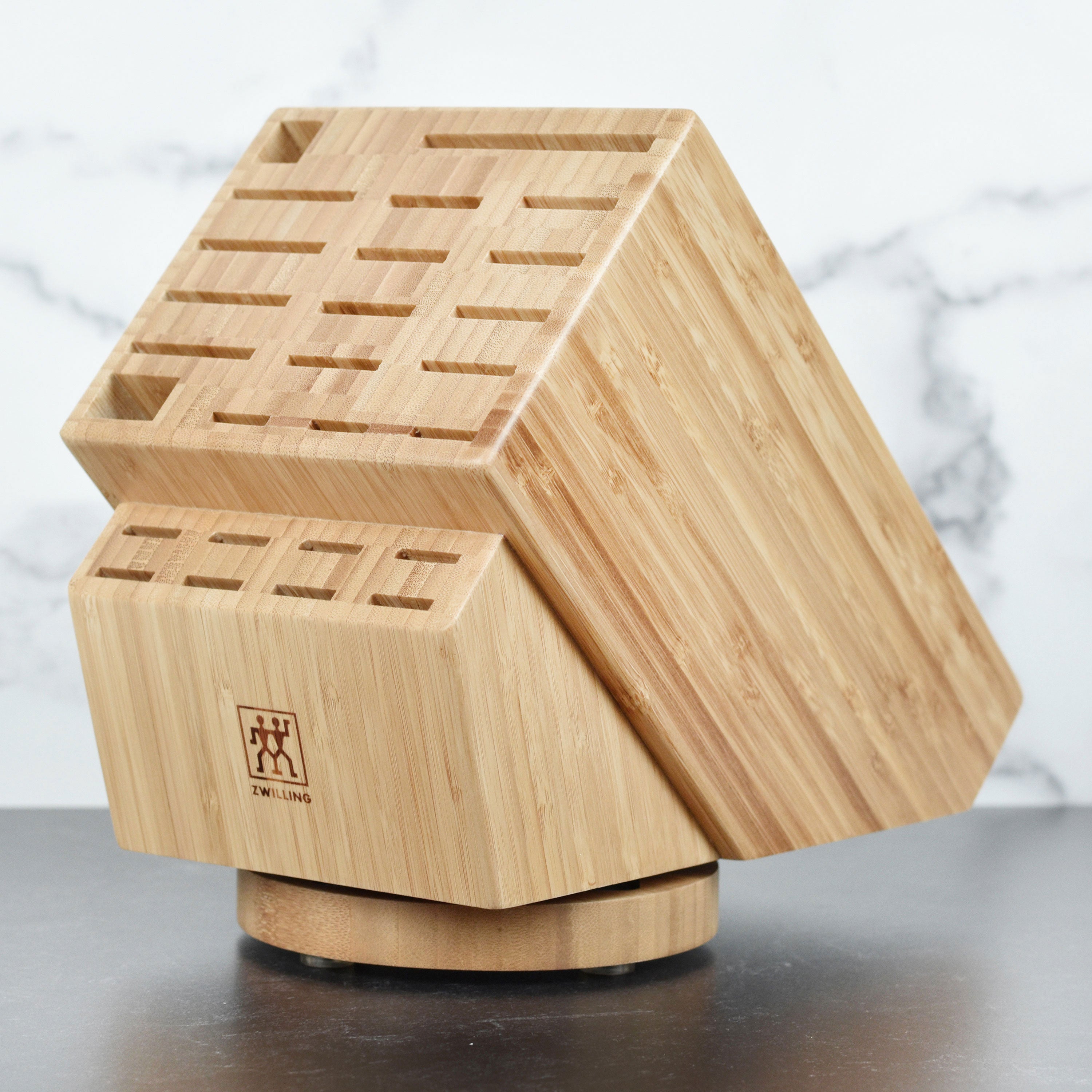 Zwilling 26 Slot Bamboo Swivel Knife Block