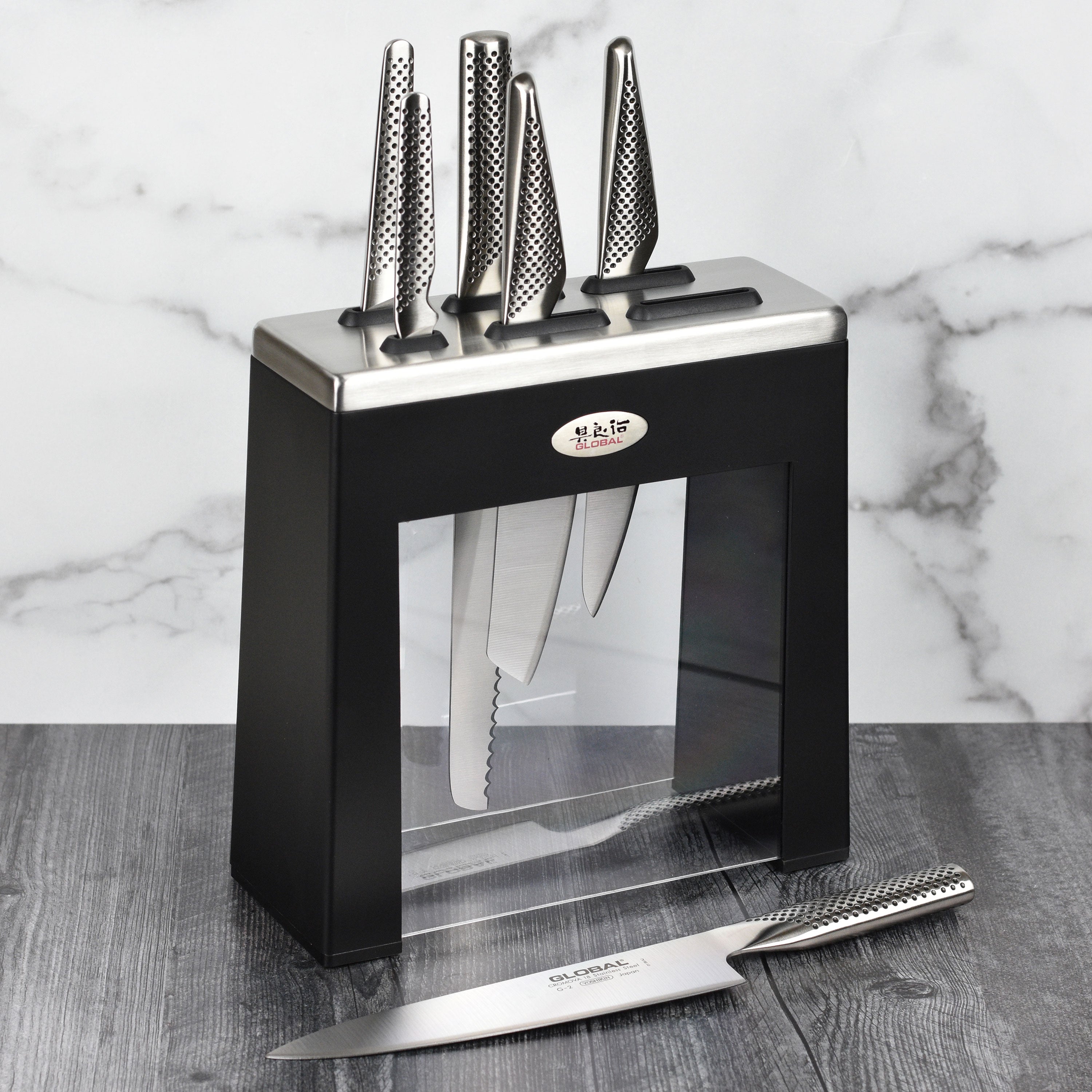 Global 7 Piece Kabuto Knife Block Set