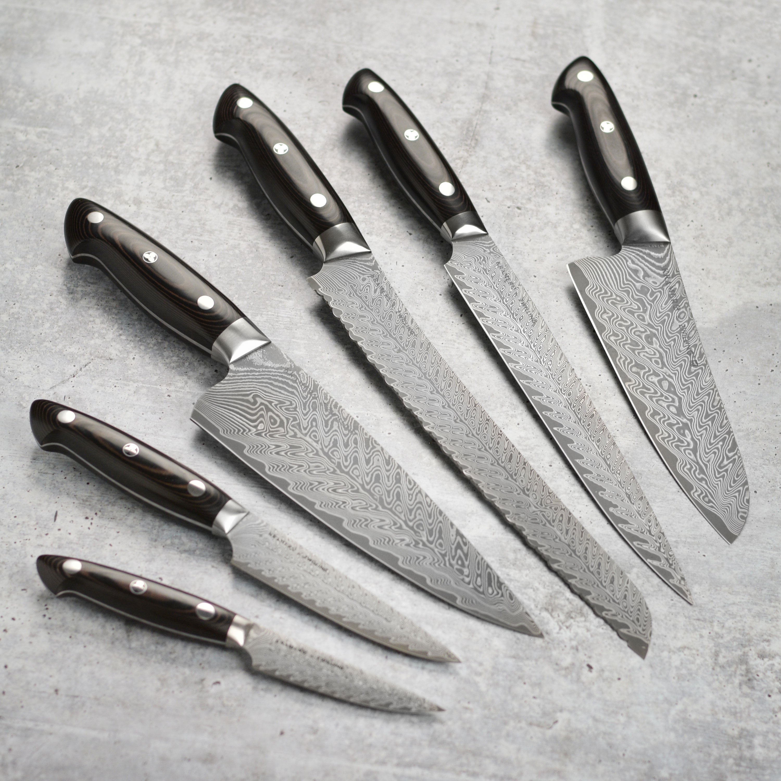 Kramer Stainless Damascus 8 Piece Knife Block Set