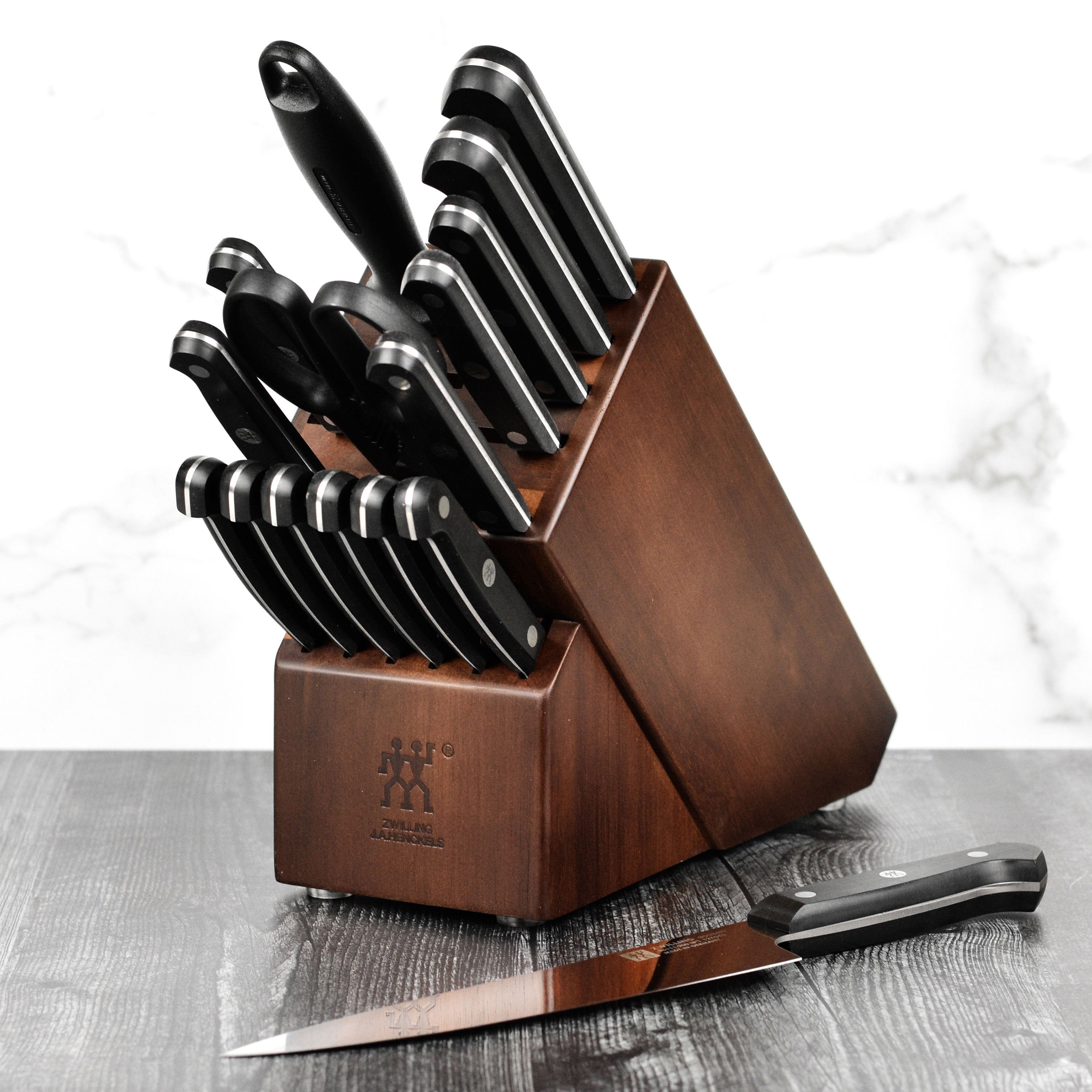 Zwilling Gourmet 17 Piece Acacia Knife Block Set