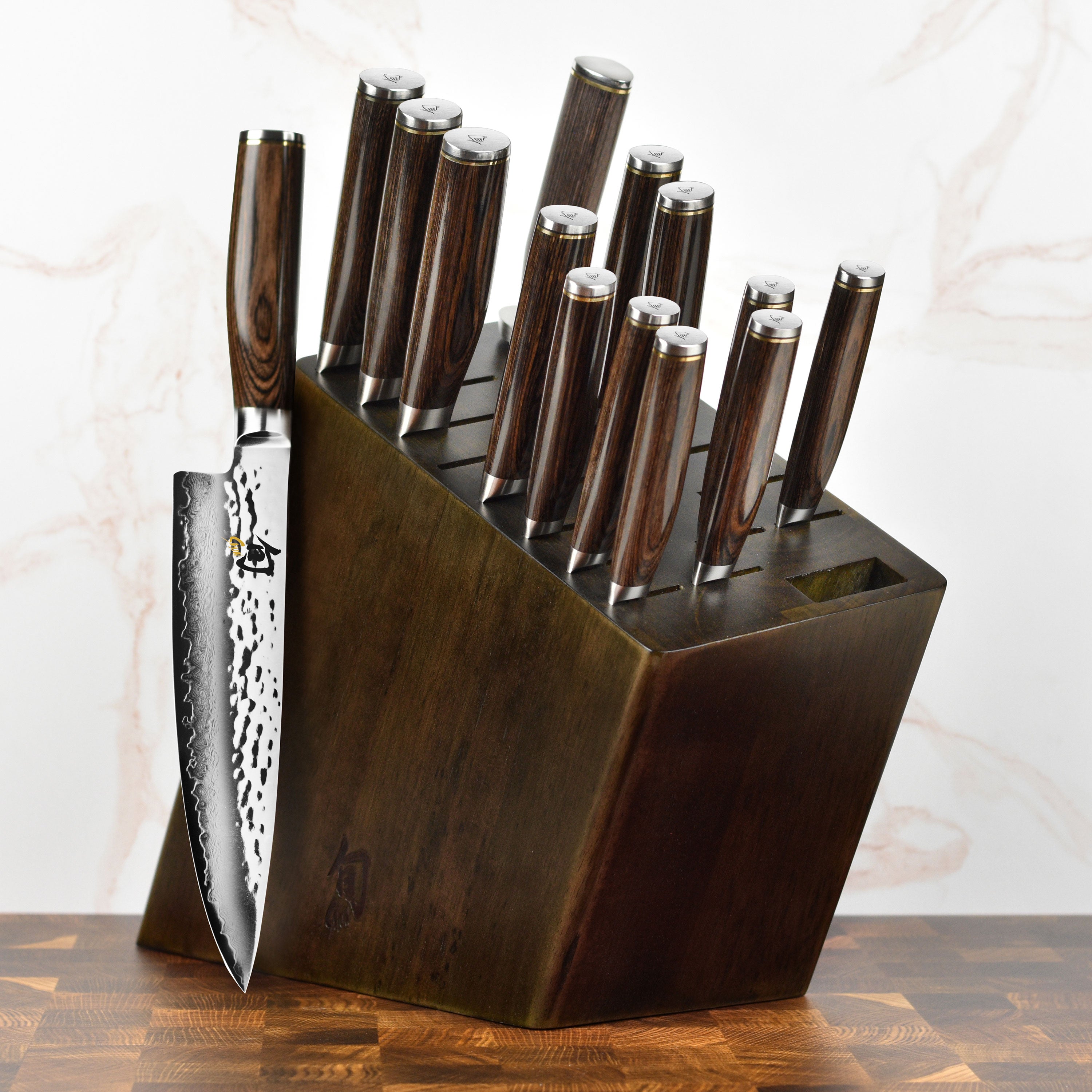 Shun 17 Slot Angled Knife Block