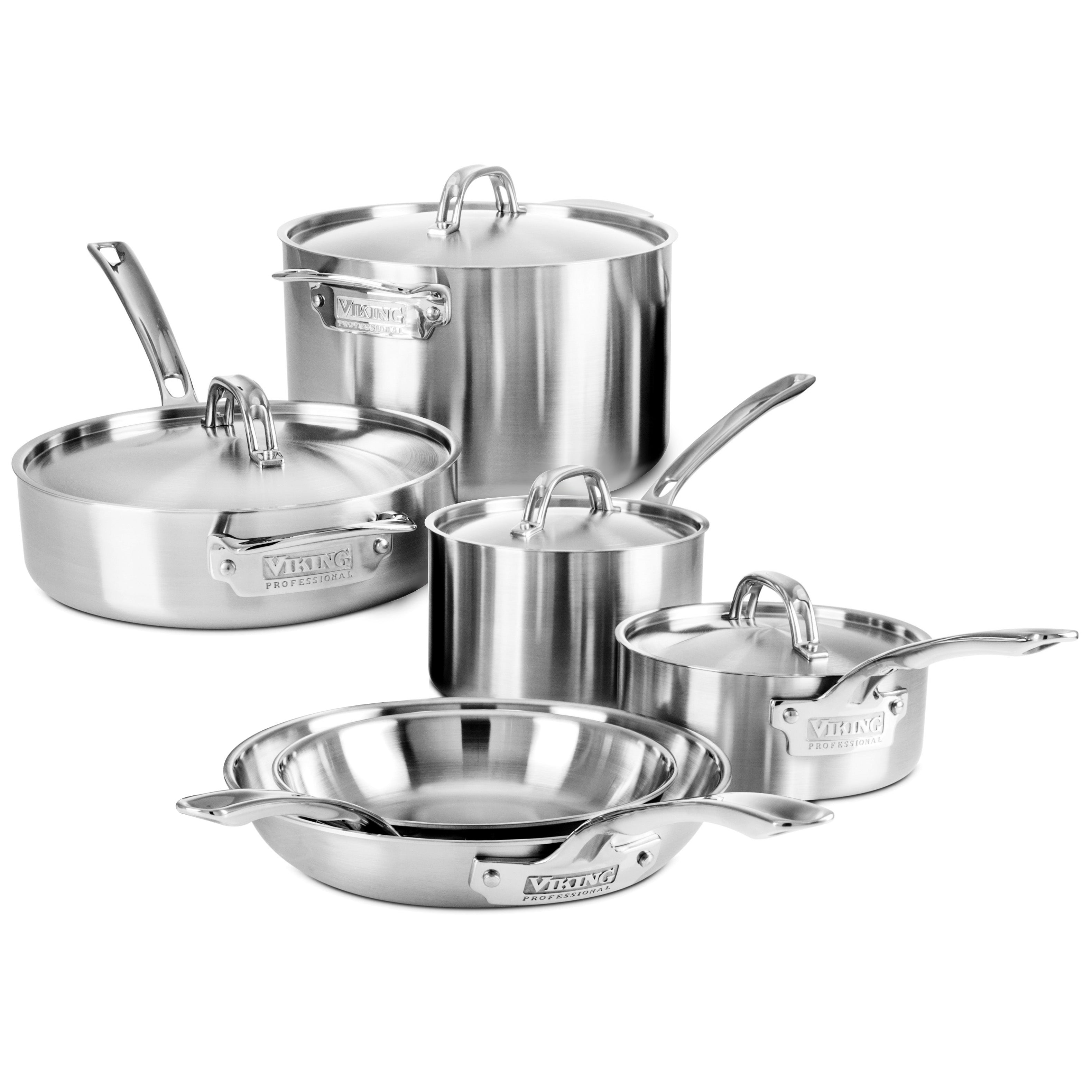 Viking Professional 5-ply 10 Piece Stainless Steel Cookware Set