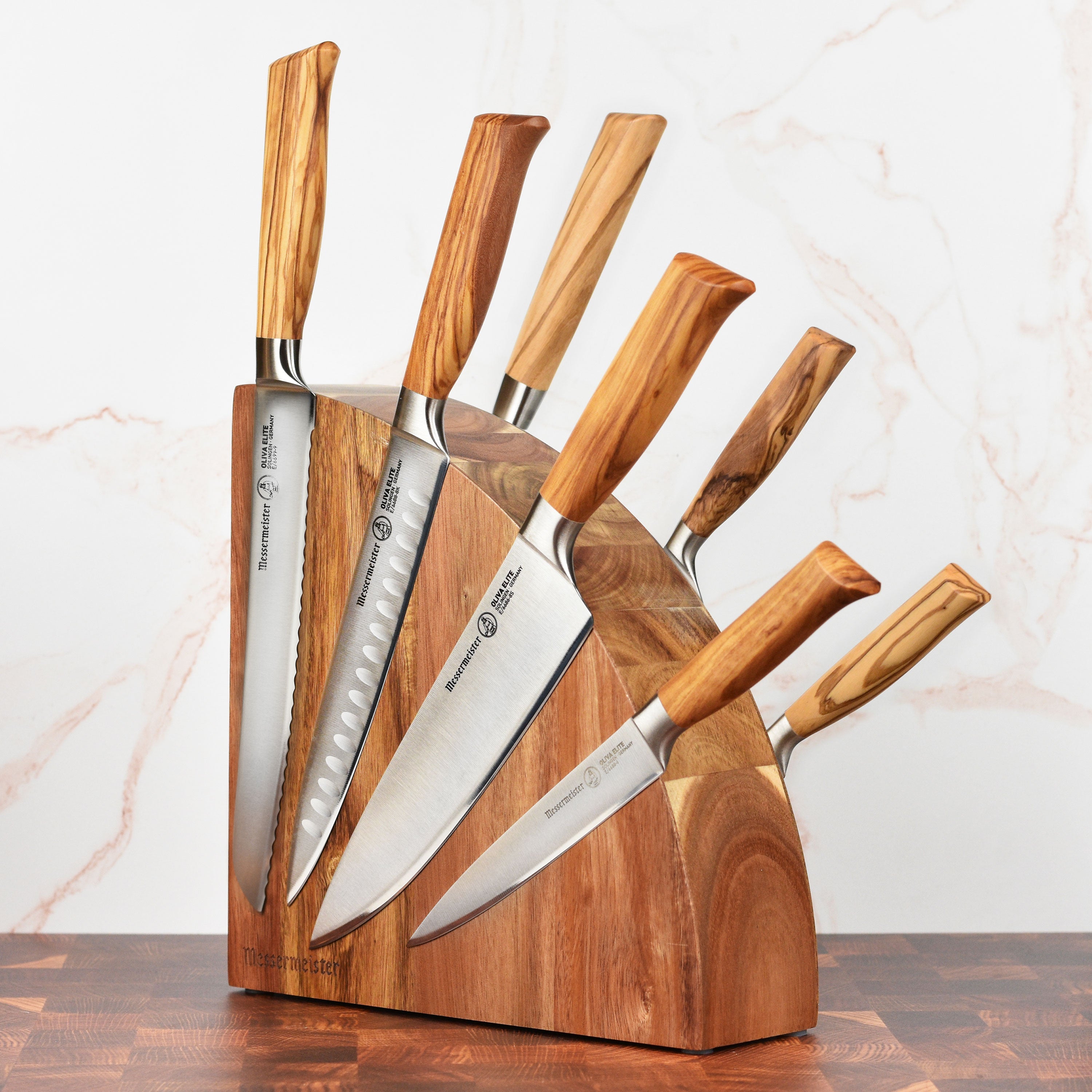 Messermeister Oliva Elite 8 Piece Magnetic Knife Block Set