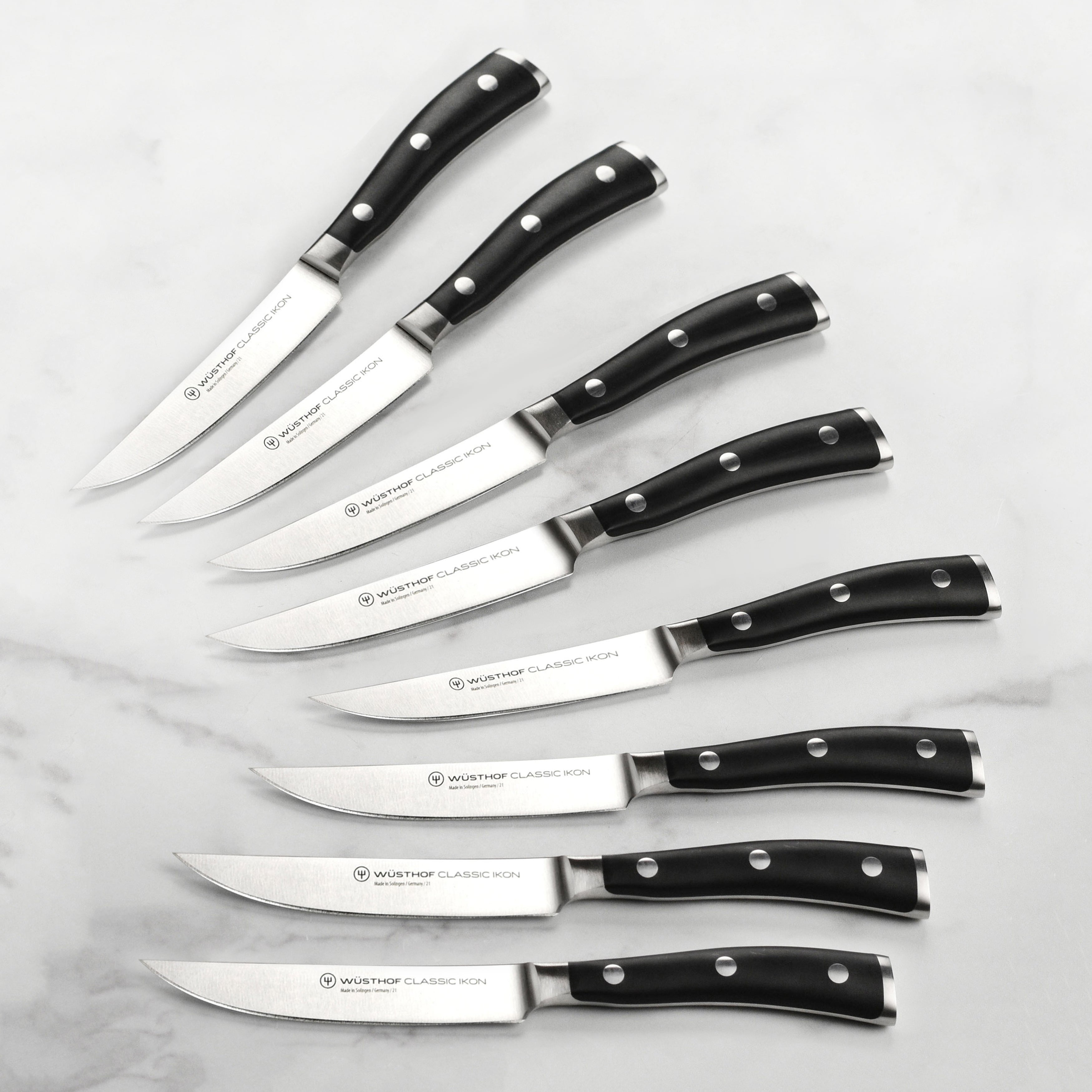 Wusthof Classic Ikon 8 Piece Steak Knife Set with Wood Case