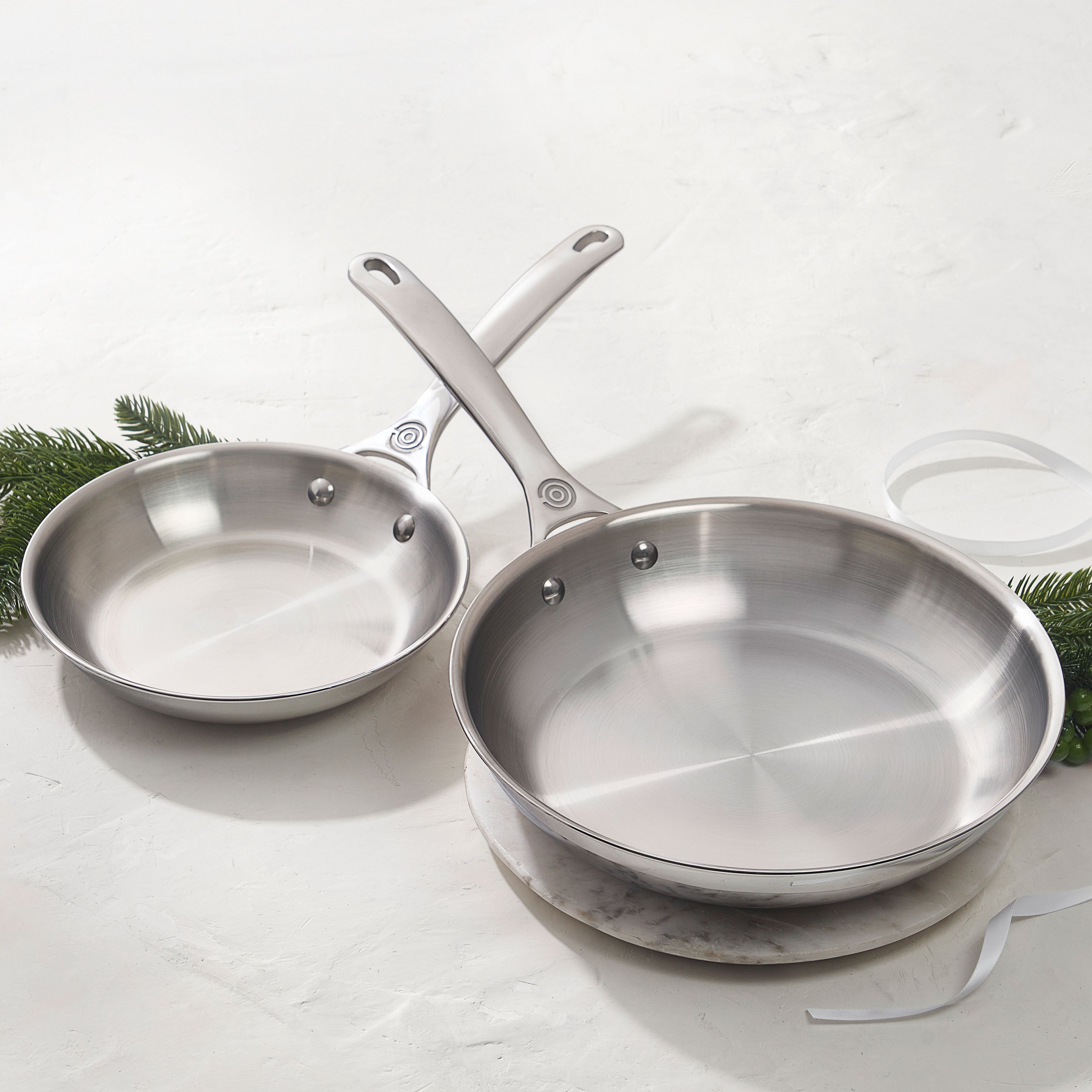 Le Creuset Stainless Steel 2 Piece 8 & 10