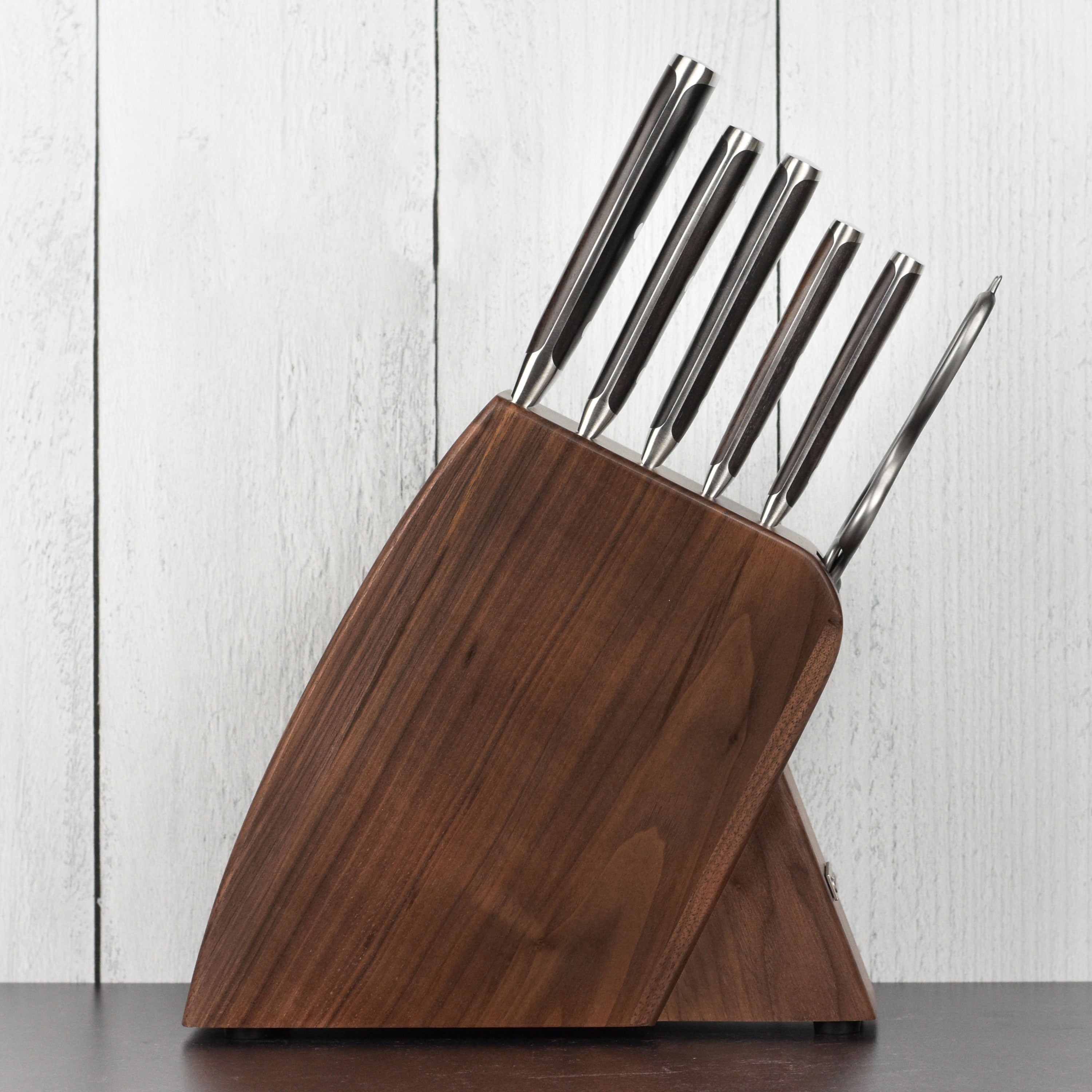 Wusthof Ikon Blackwood 7 Piece Walnut Slim Knife Block Set