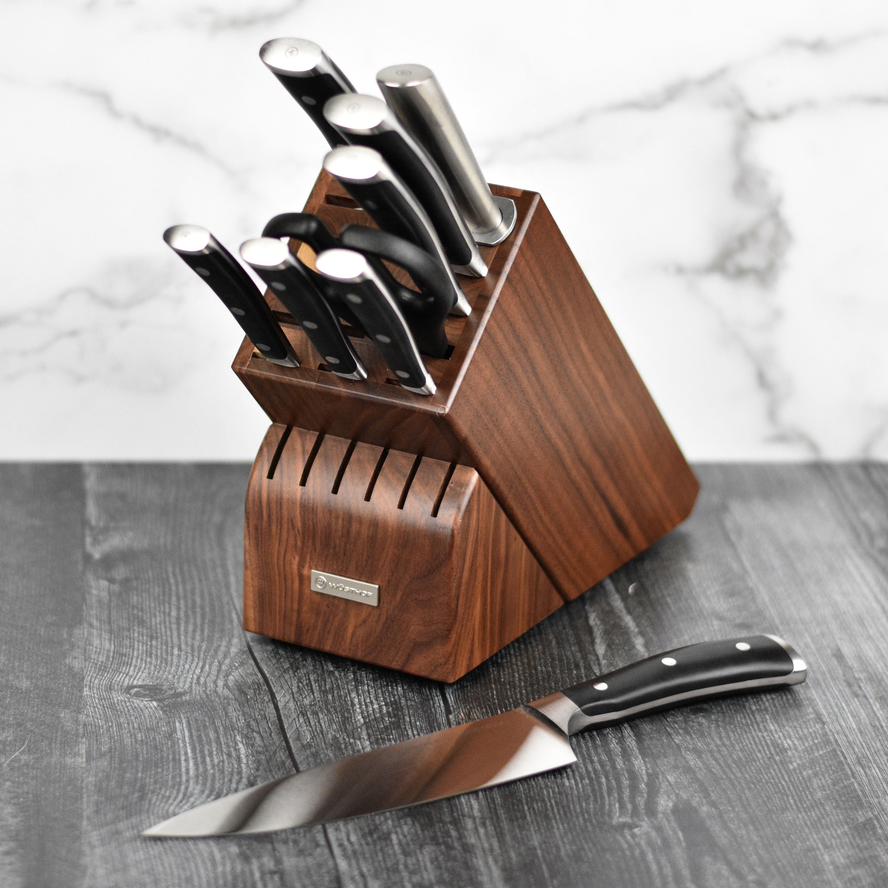 Wusthof Classic Ikon 10 Piece Walnut Knife Block Set