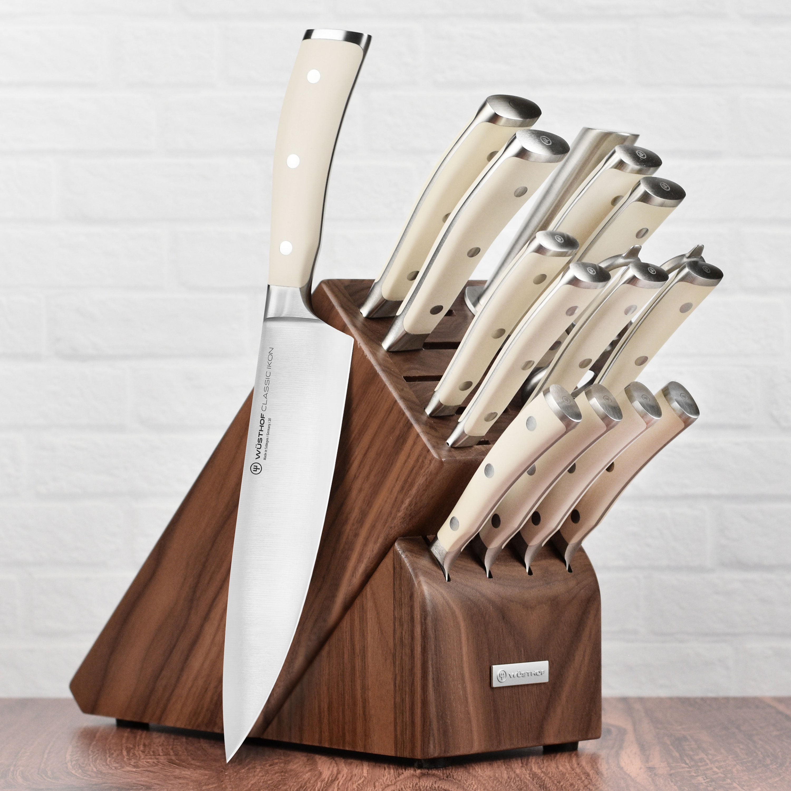 Wusthof Classic Ikon Creme 16 Piece Walnut Knife Block Set