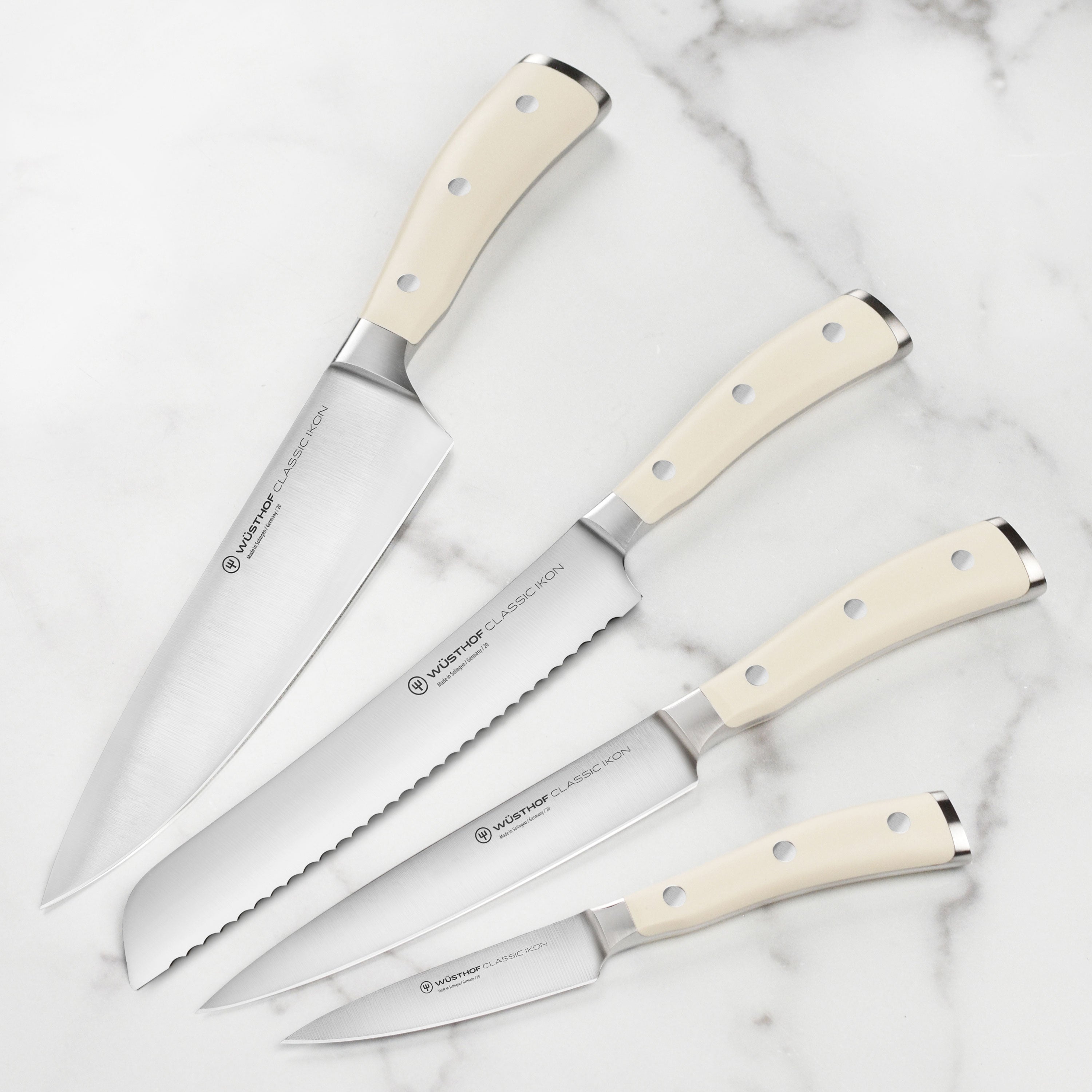 Wusthof Classic Ikon Creme 7 Piece Acacia Knife Block Set