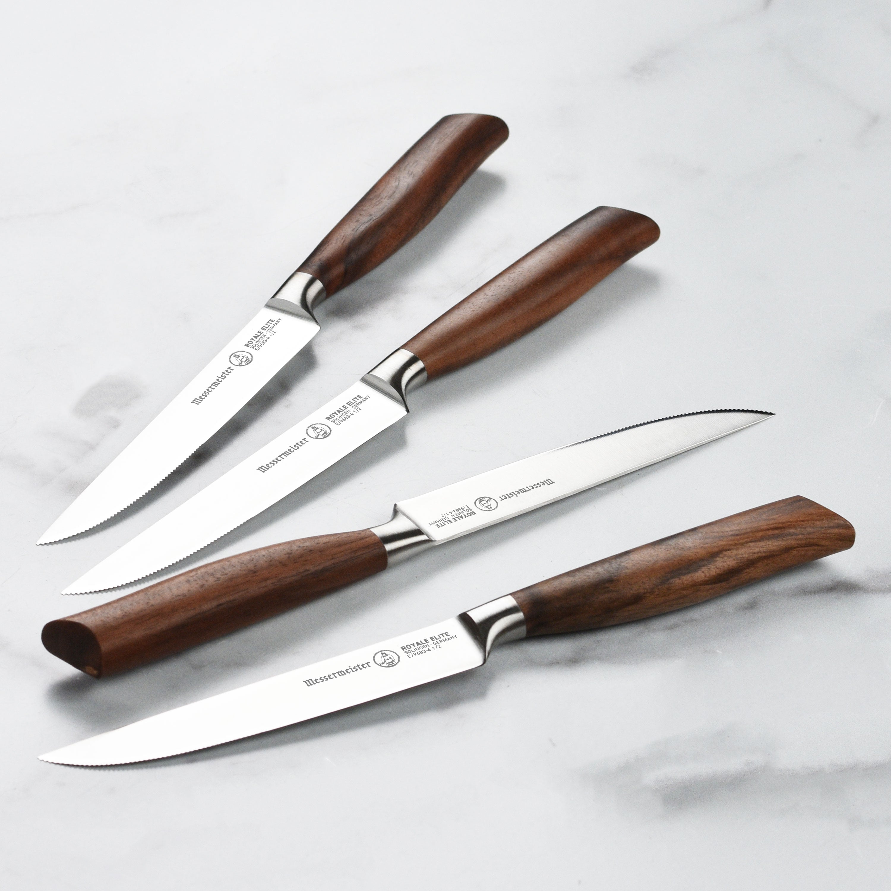 Messermeister Royale Elite 4 Piece Multi-Edge Steak Knife Set