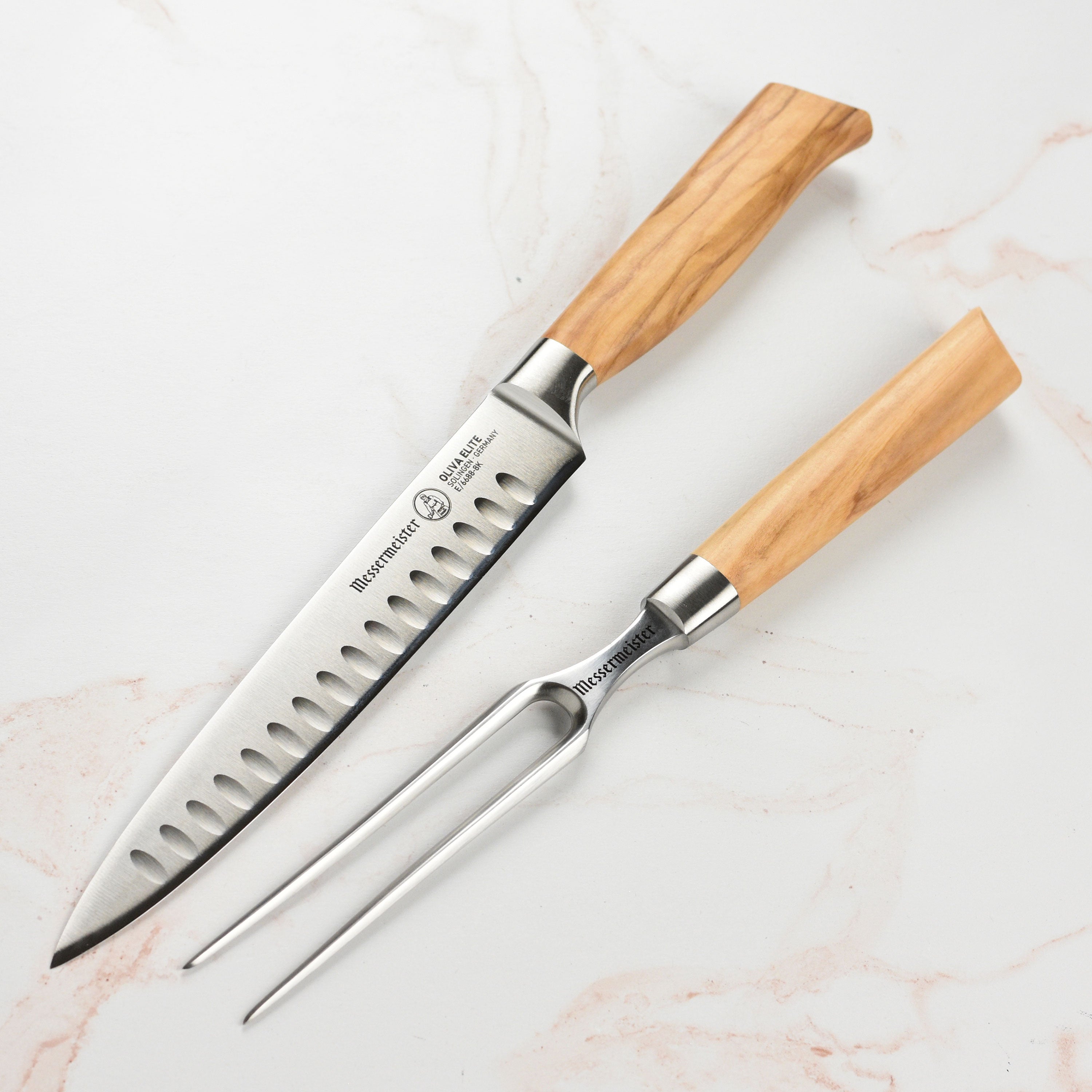 Messermeister Oliva Elite 2 Piece Hollow Edge Carving Set