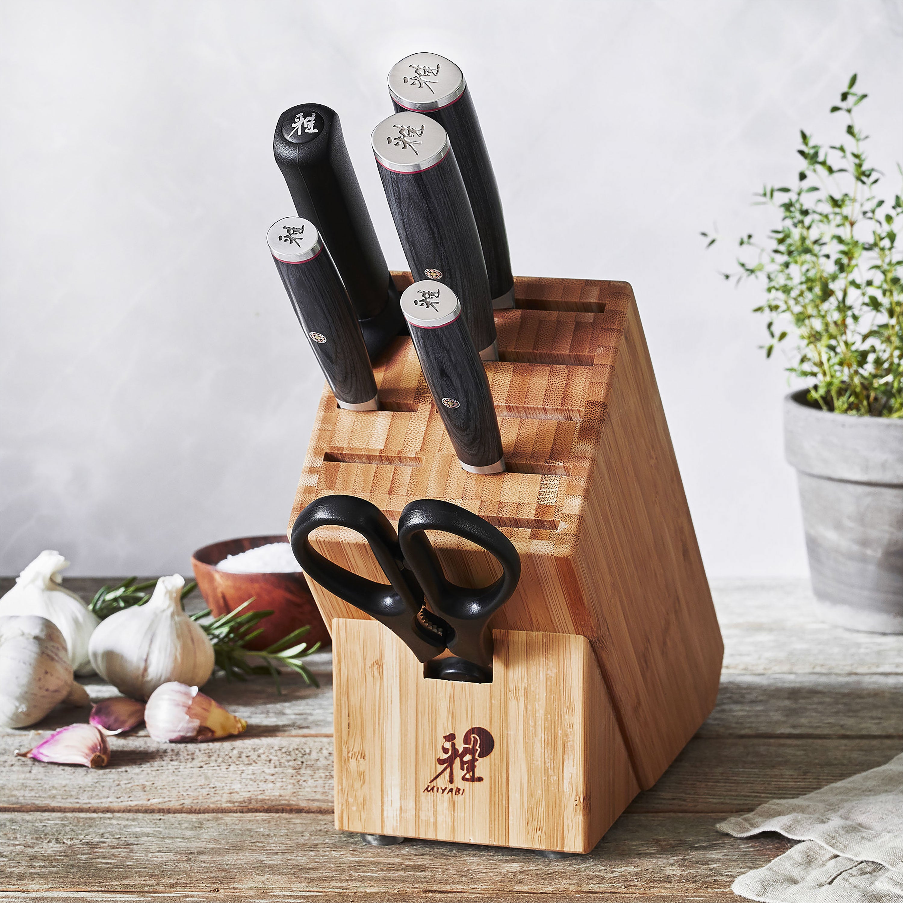 Miyabi 10 Slot Bamboo Knife Block