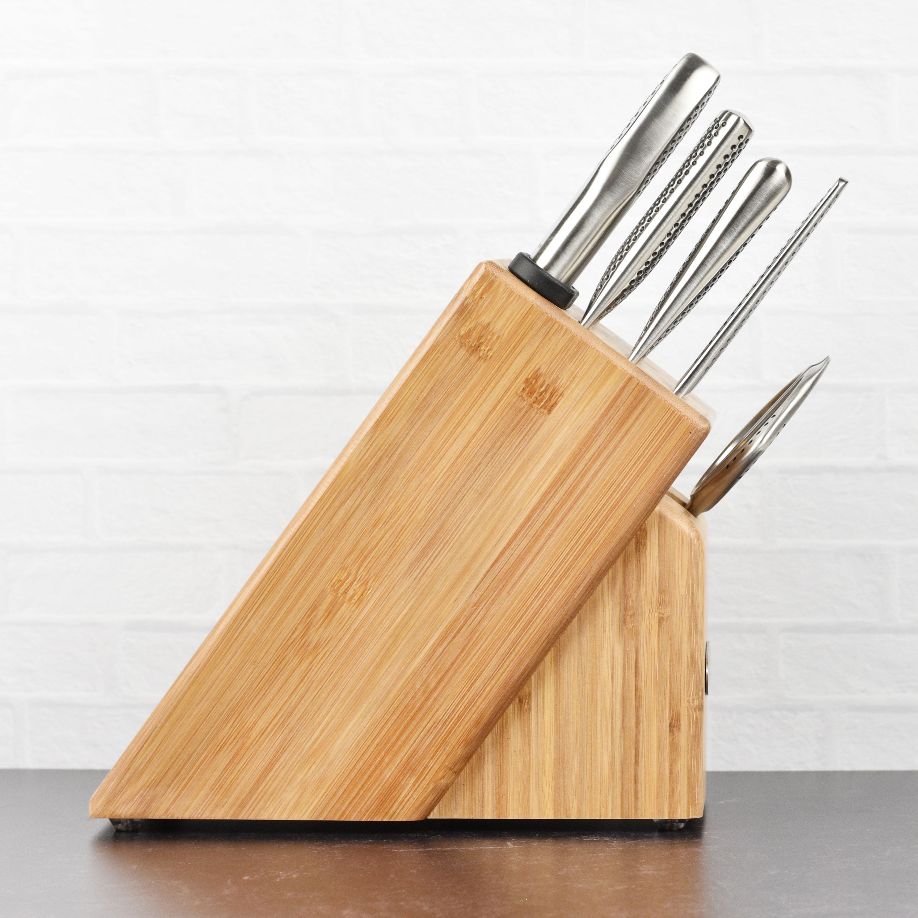 Global 10 Piece Bamboo Knife Block Set