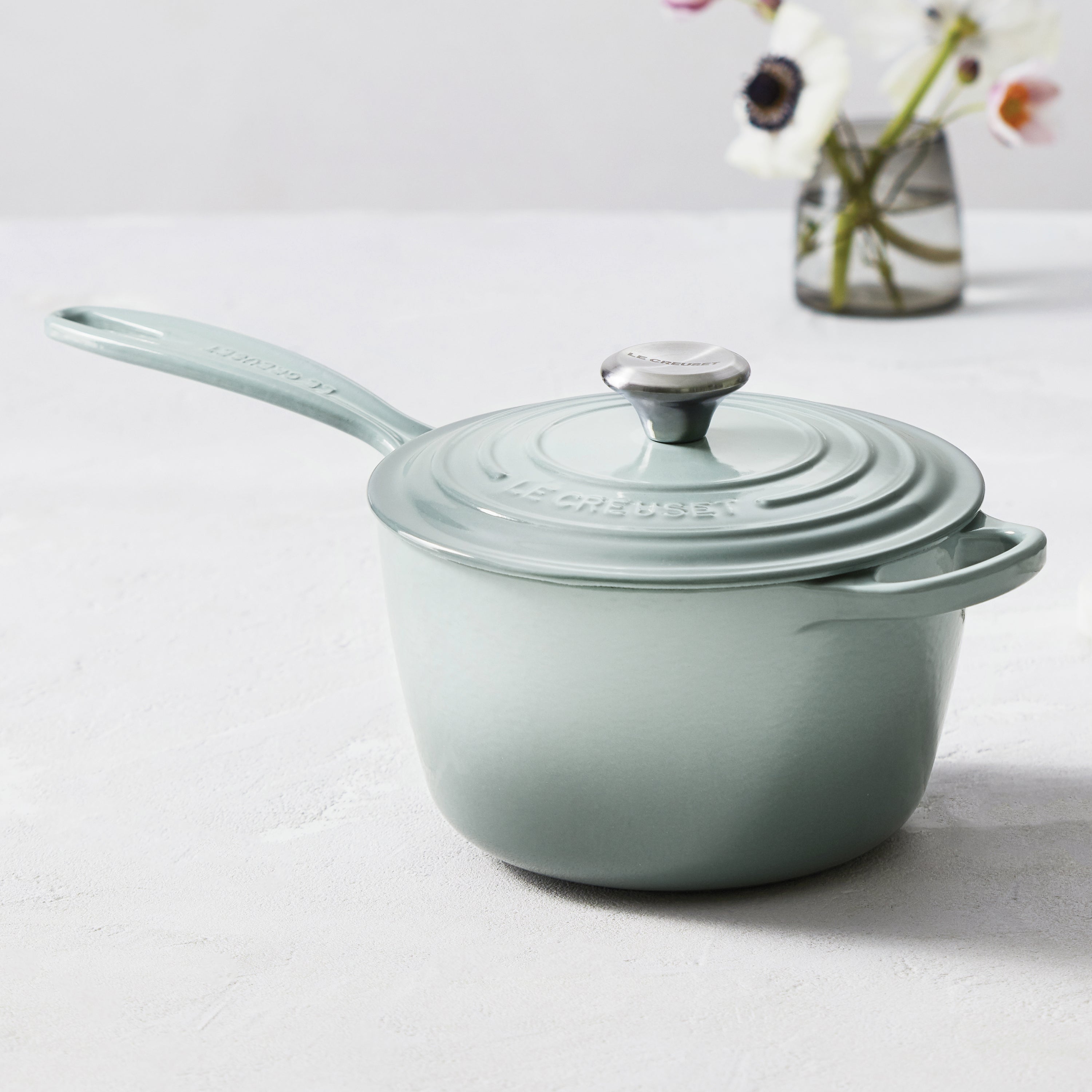 Le Creuset Signature Cast Iron 1.75-quart Sea Salt Saucepan