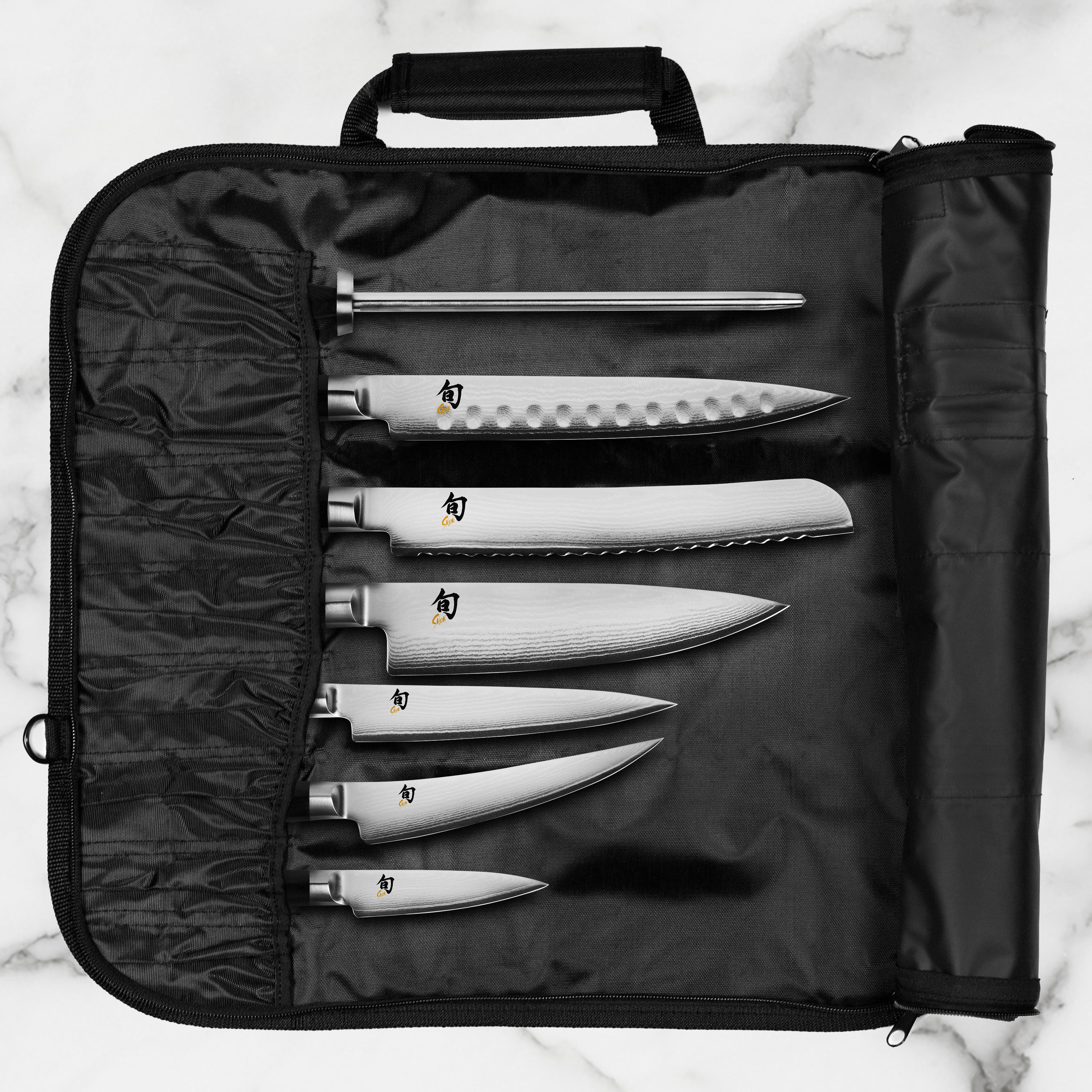 Shun Classic 8 Piece Knife Roll Set