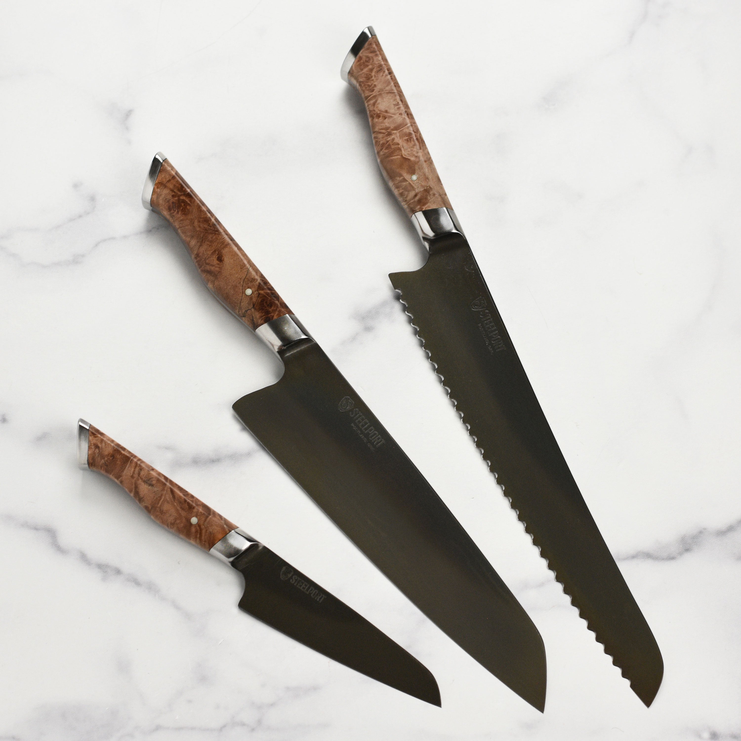 Steelport Carbon Steel 3 Piece Knife Set