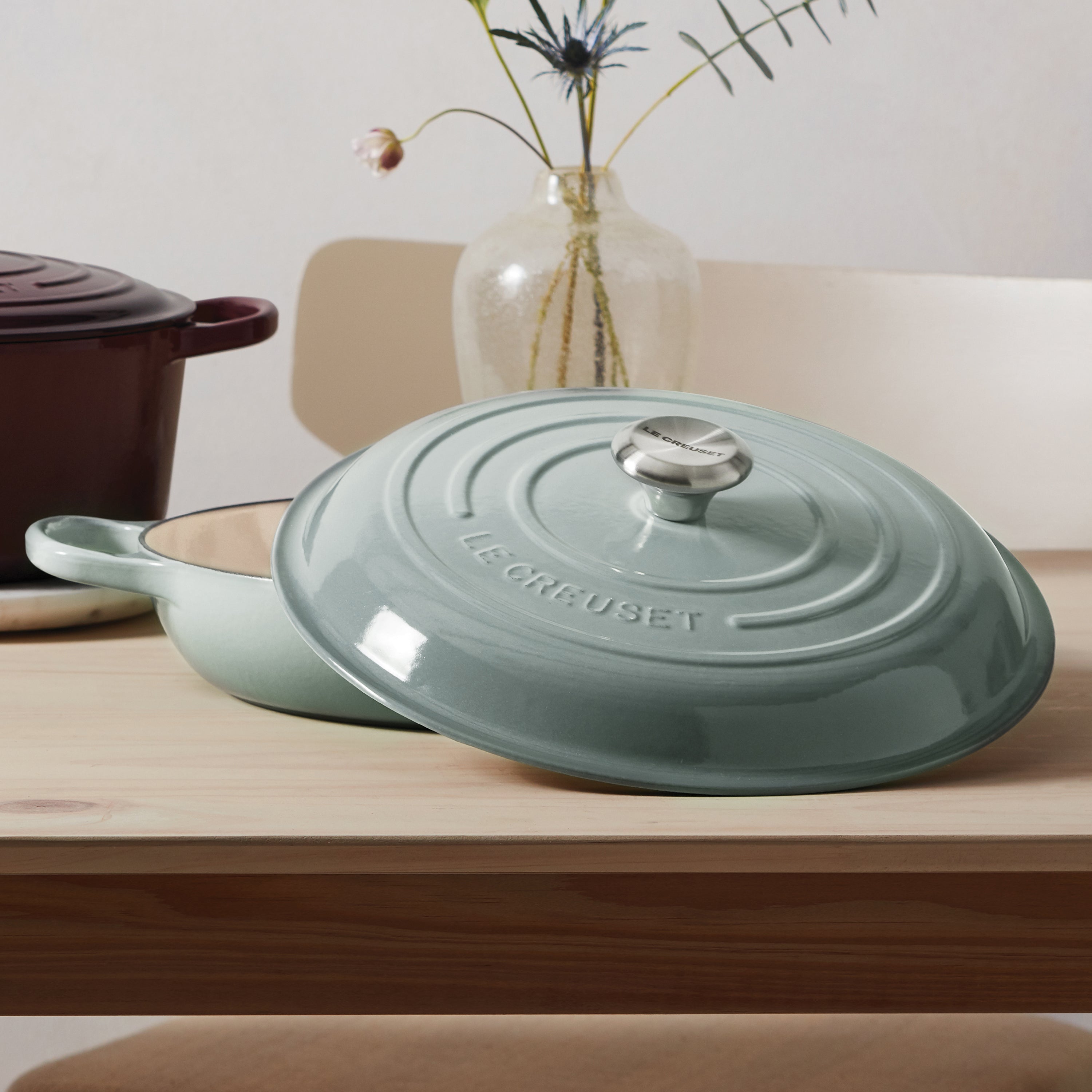 Le Creuset Signature Cast Iron 3.5-quart Sea Salt Braiser