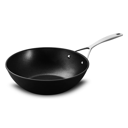 Demeyere 5-Plus Wok - Stainless Steel Flat Bottom Stir Fry Pan