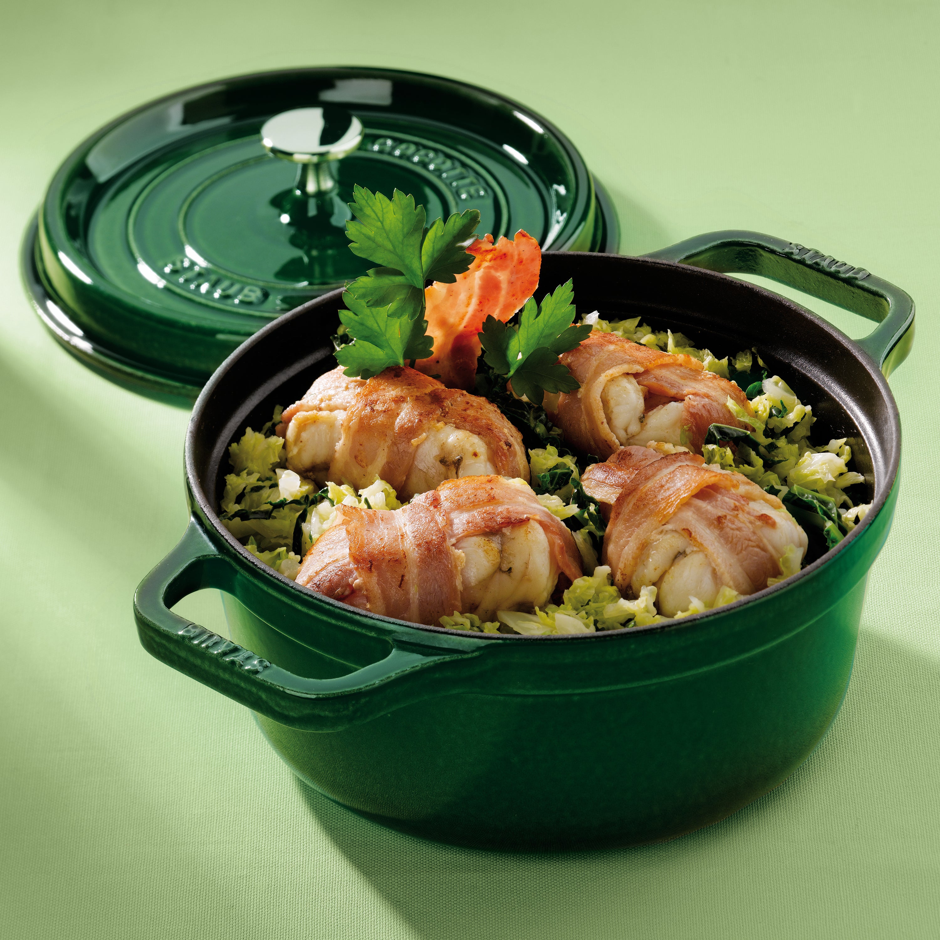 Staub 5.5-quart Basil Round Dutch Oven