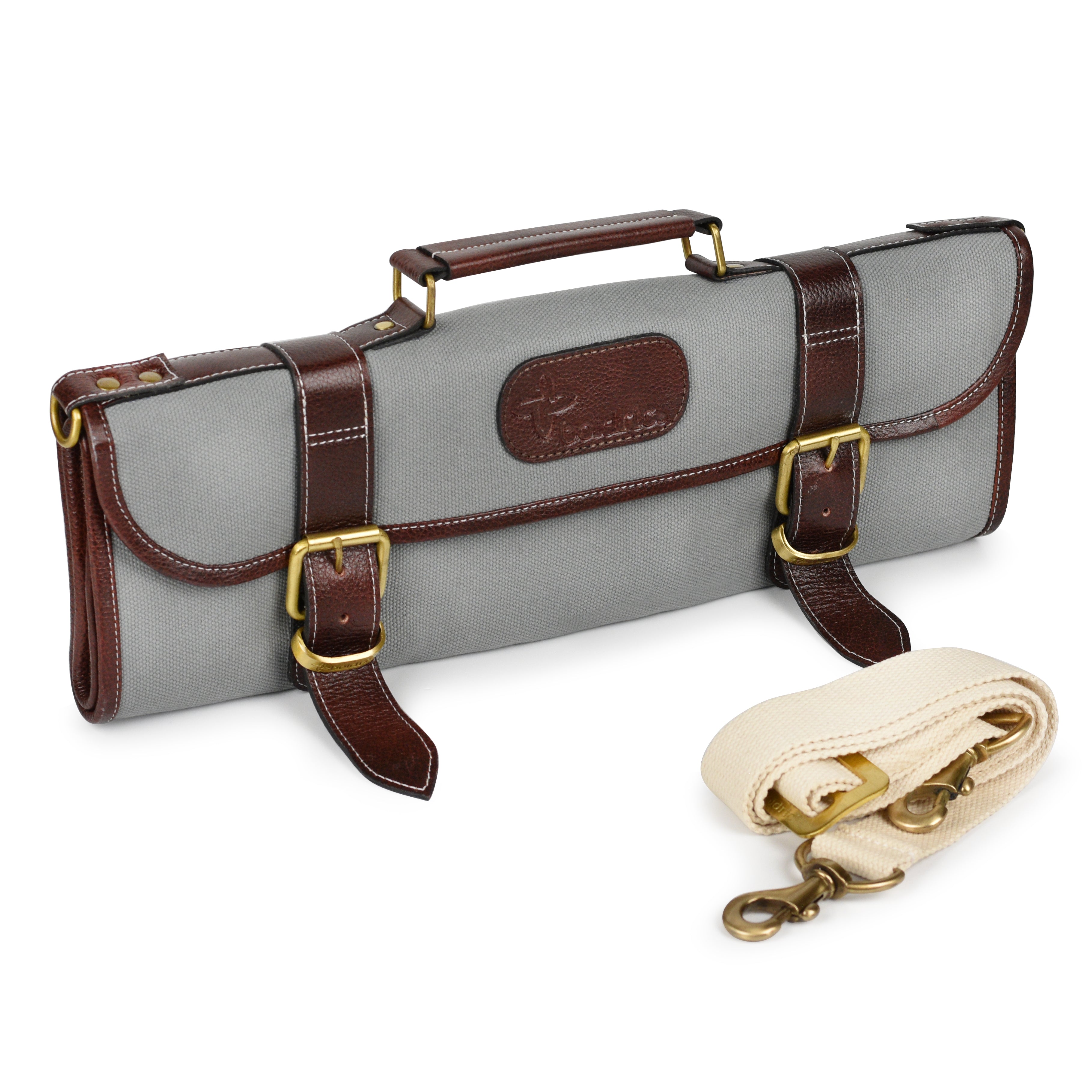 Boldric 9 Pocket Gray Canvas Knife Roll