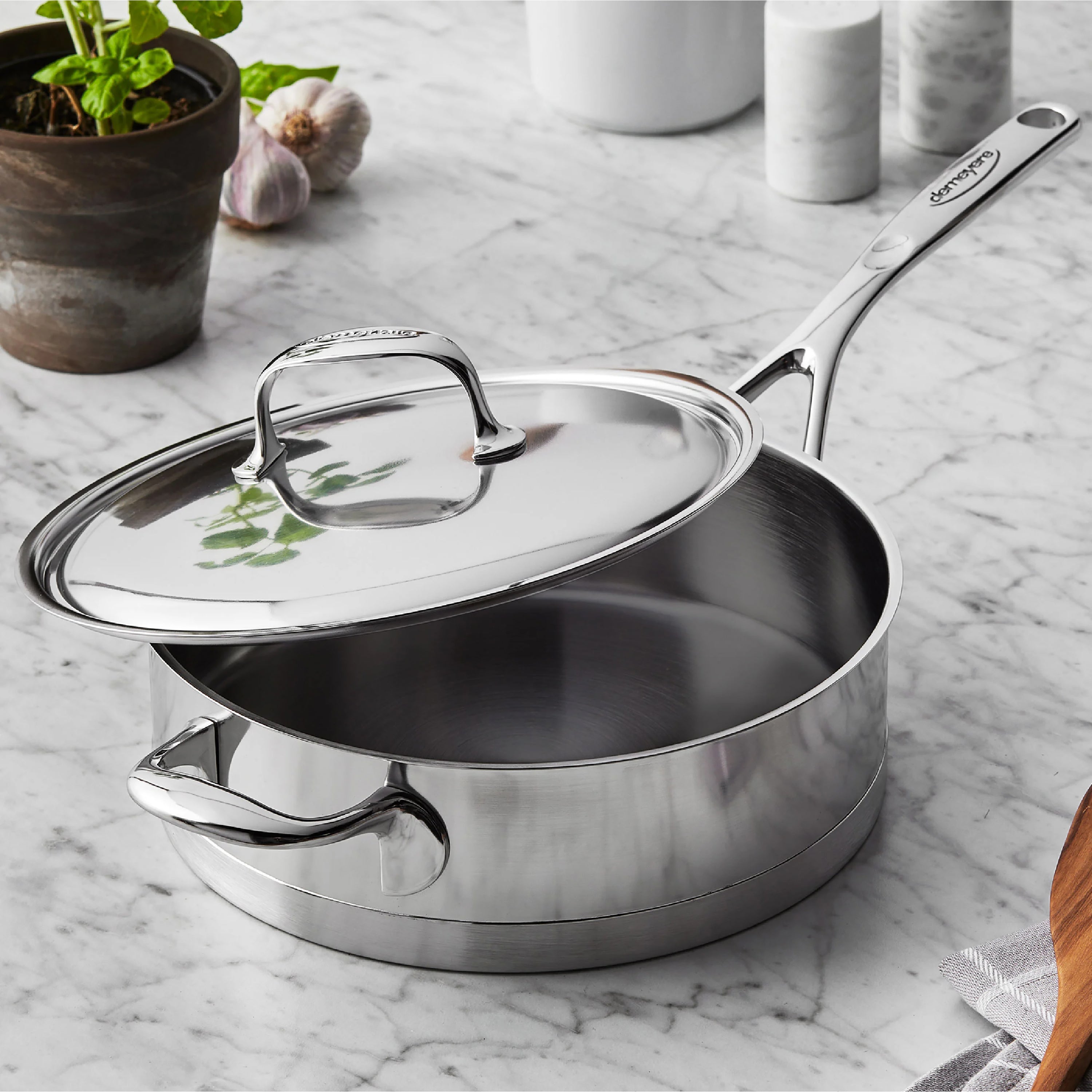 Demeyere Atlantis 2.6-quart Stainless Steel Saute Pan