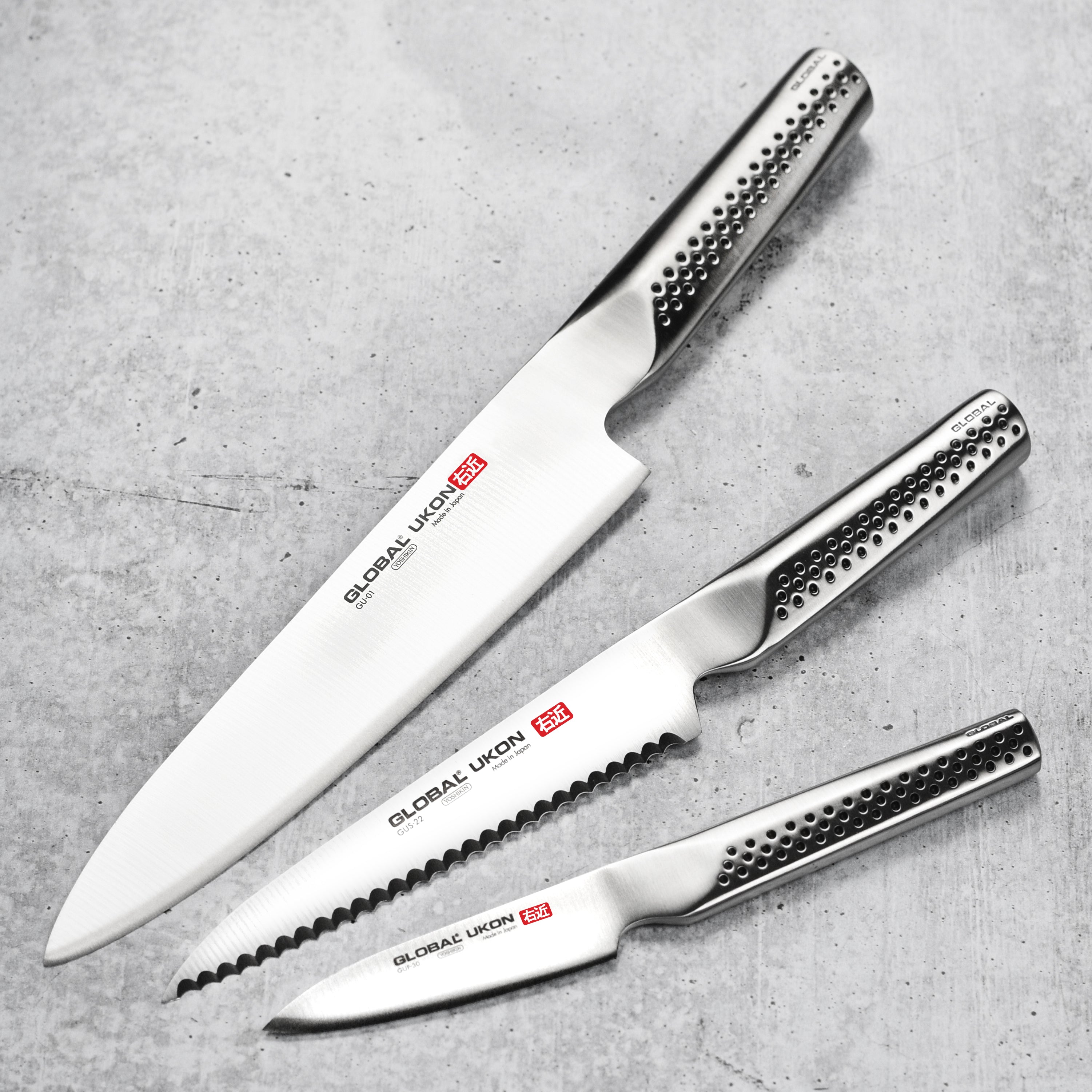 Global Ukon 3 Piece Knife Set