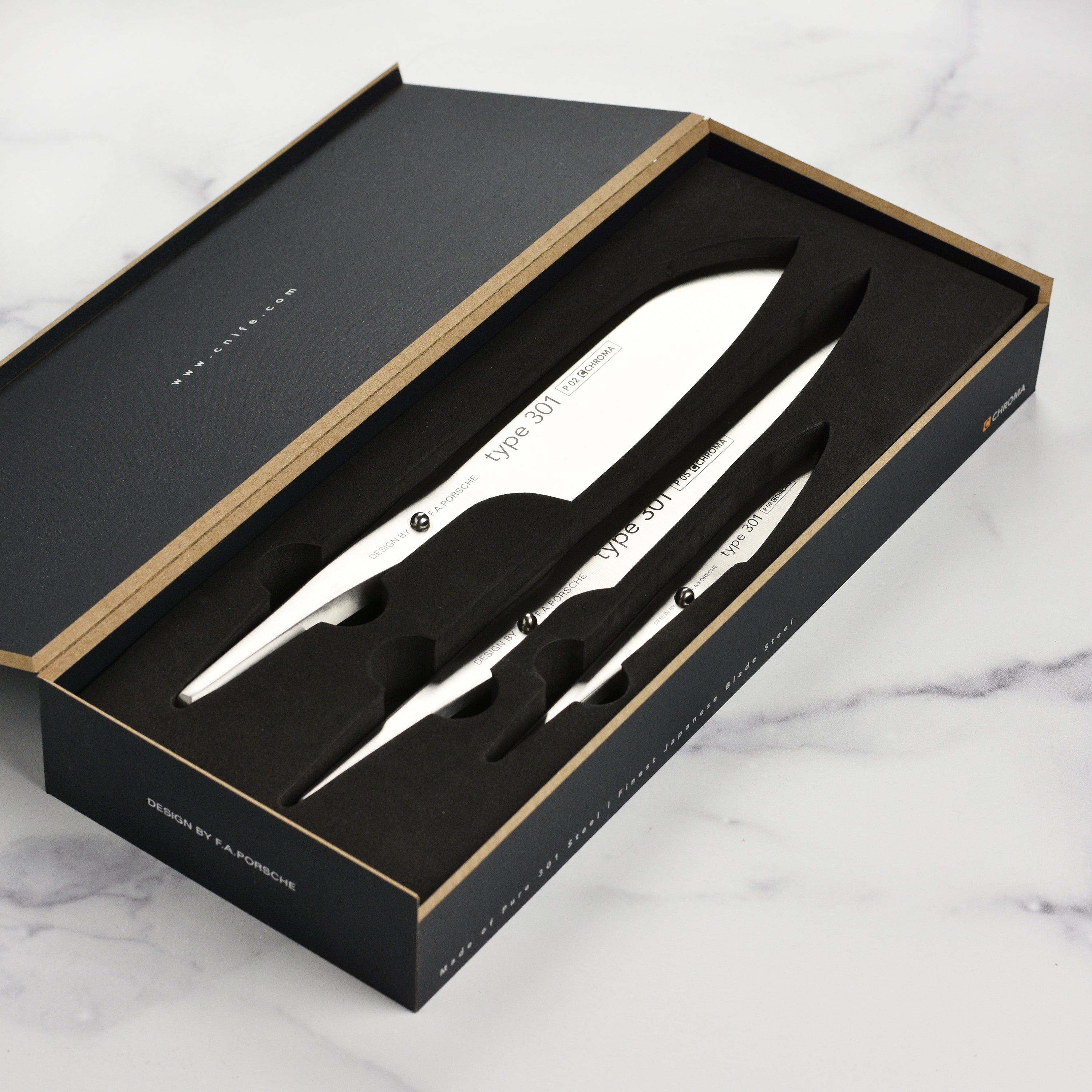 Chroma Type 301 3 Piece Starter Knife Set