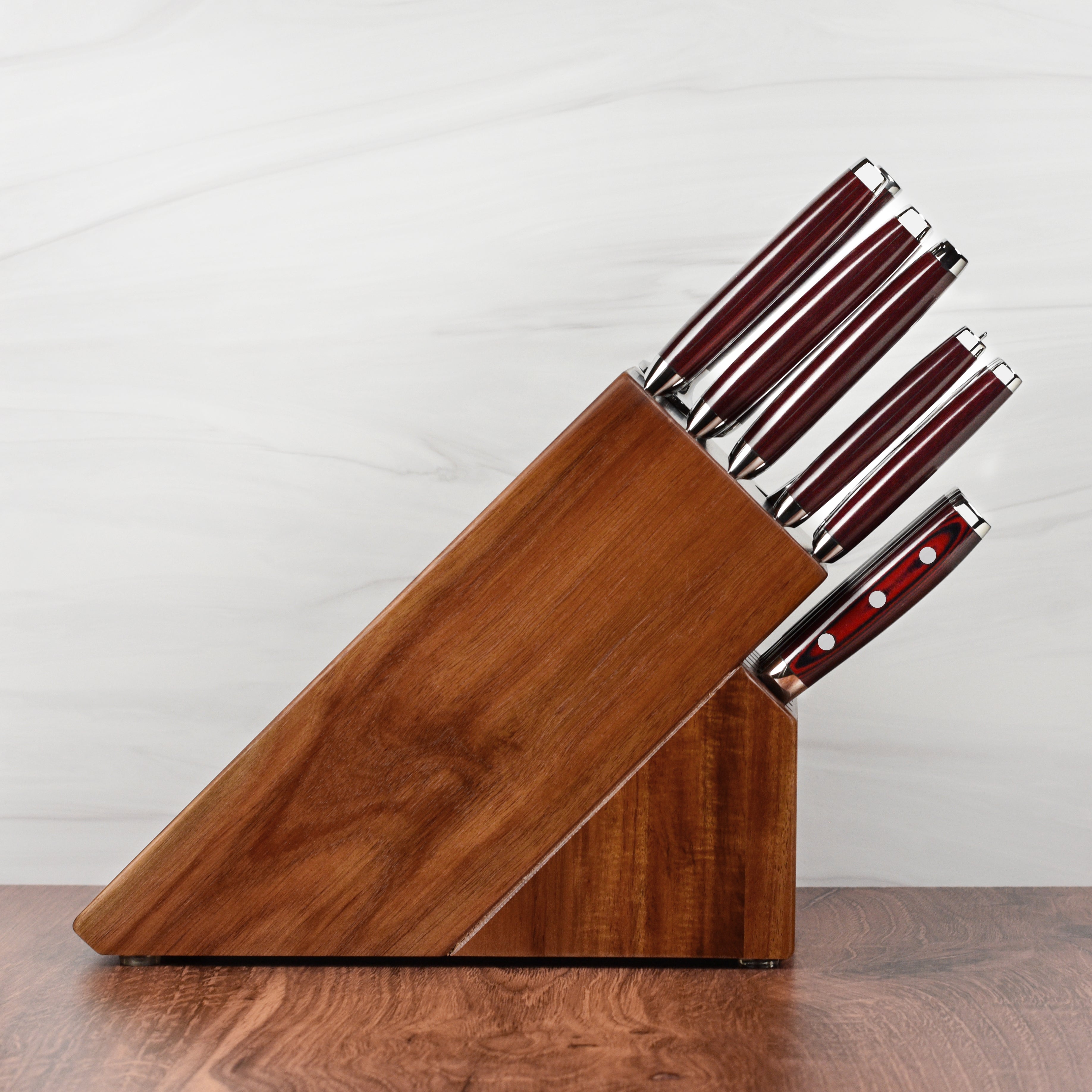 Yaxell Super Gou SG2 16 Piece Acacia Knife Block Set