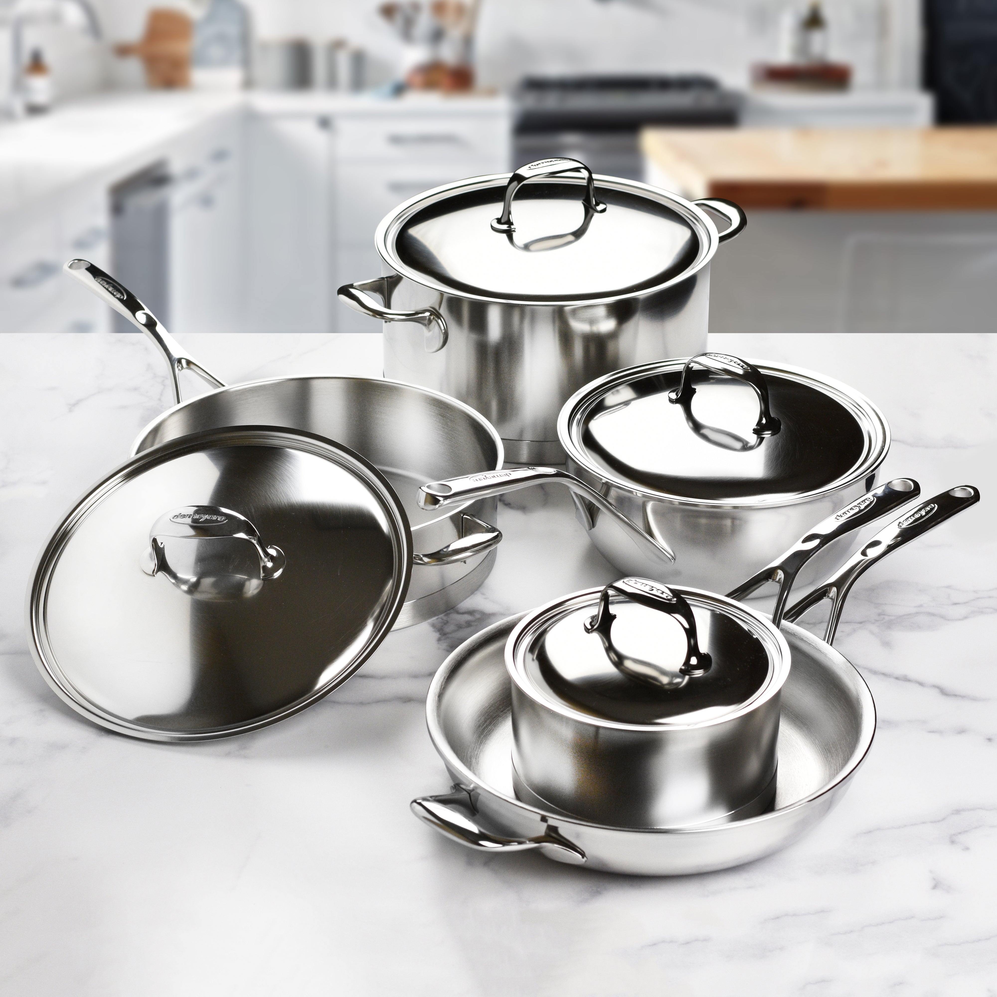 Demeyere Atlantis 9 Piece Stainless Steel Cookware Set