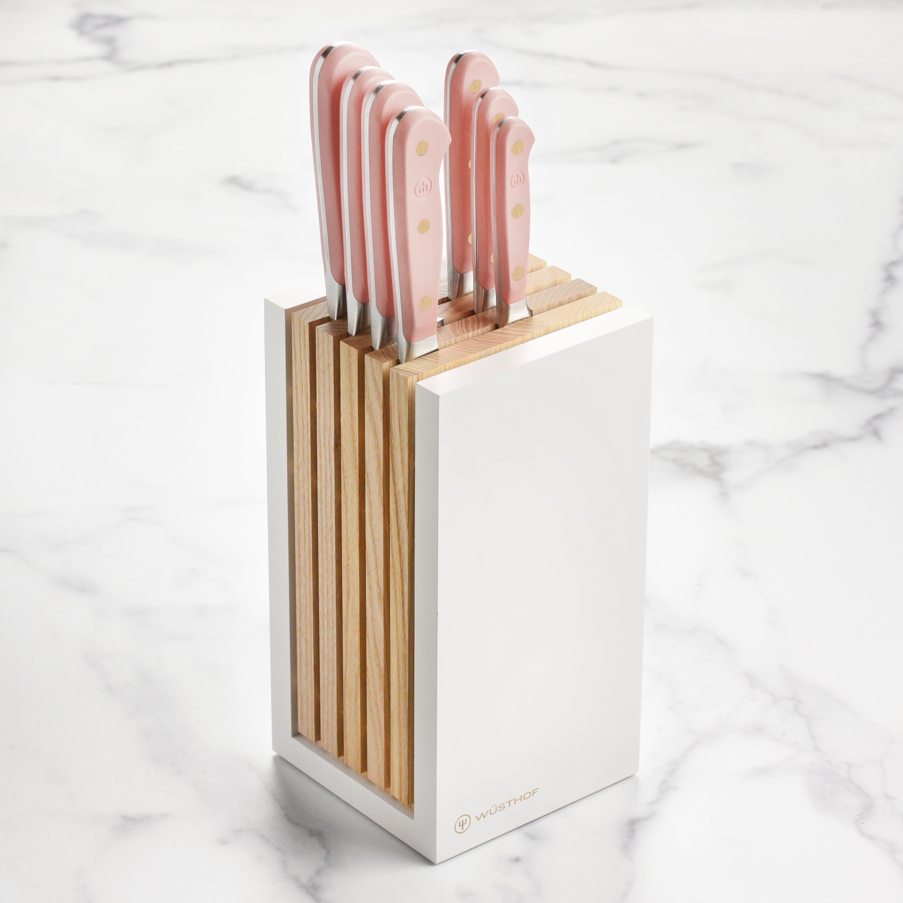 Wusthof Classic 8 Piece Pink Himalayan Salt Knife Block Set