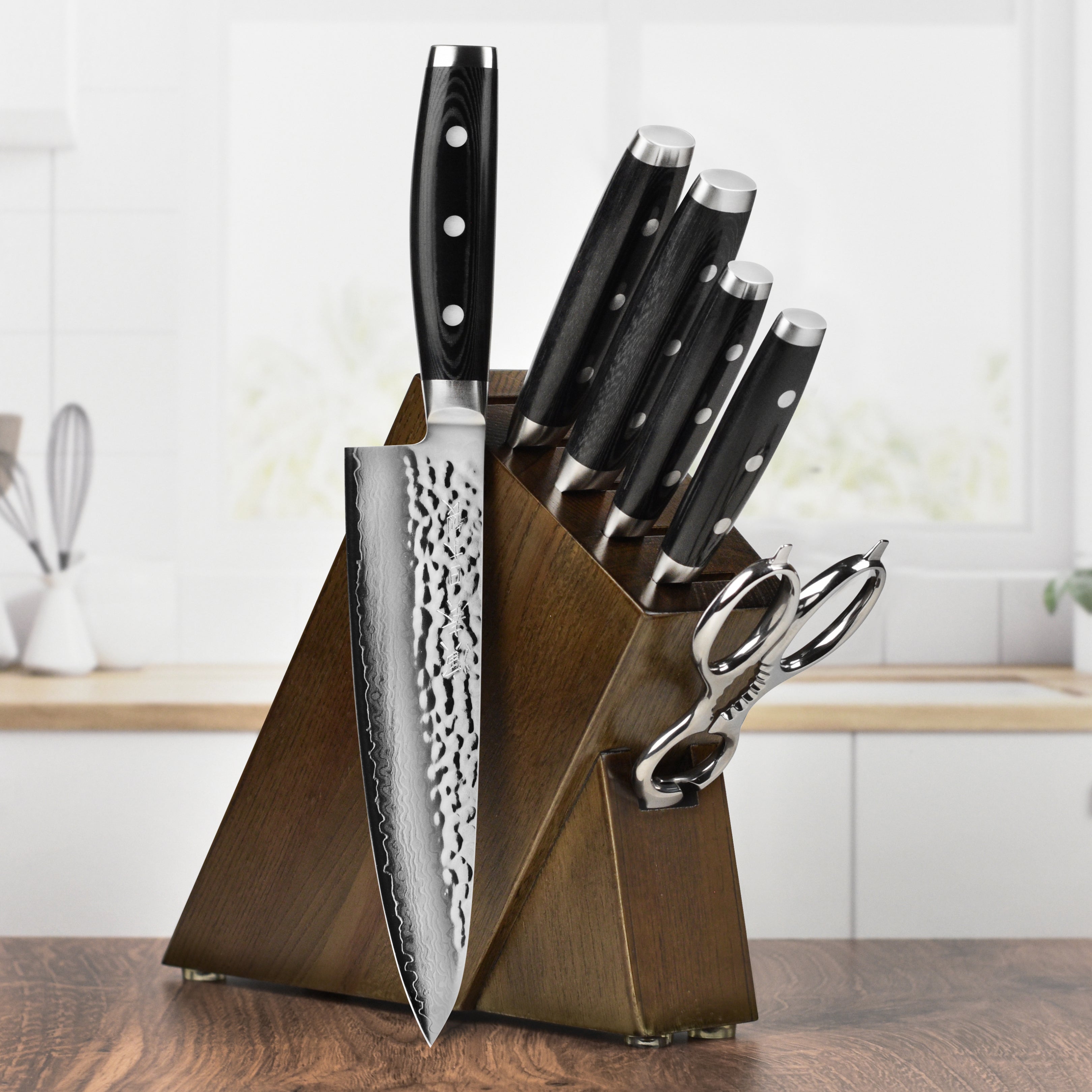 Enso HD 7 Piece Dark Ash Slim Knife Block Set