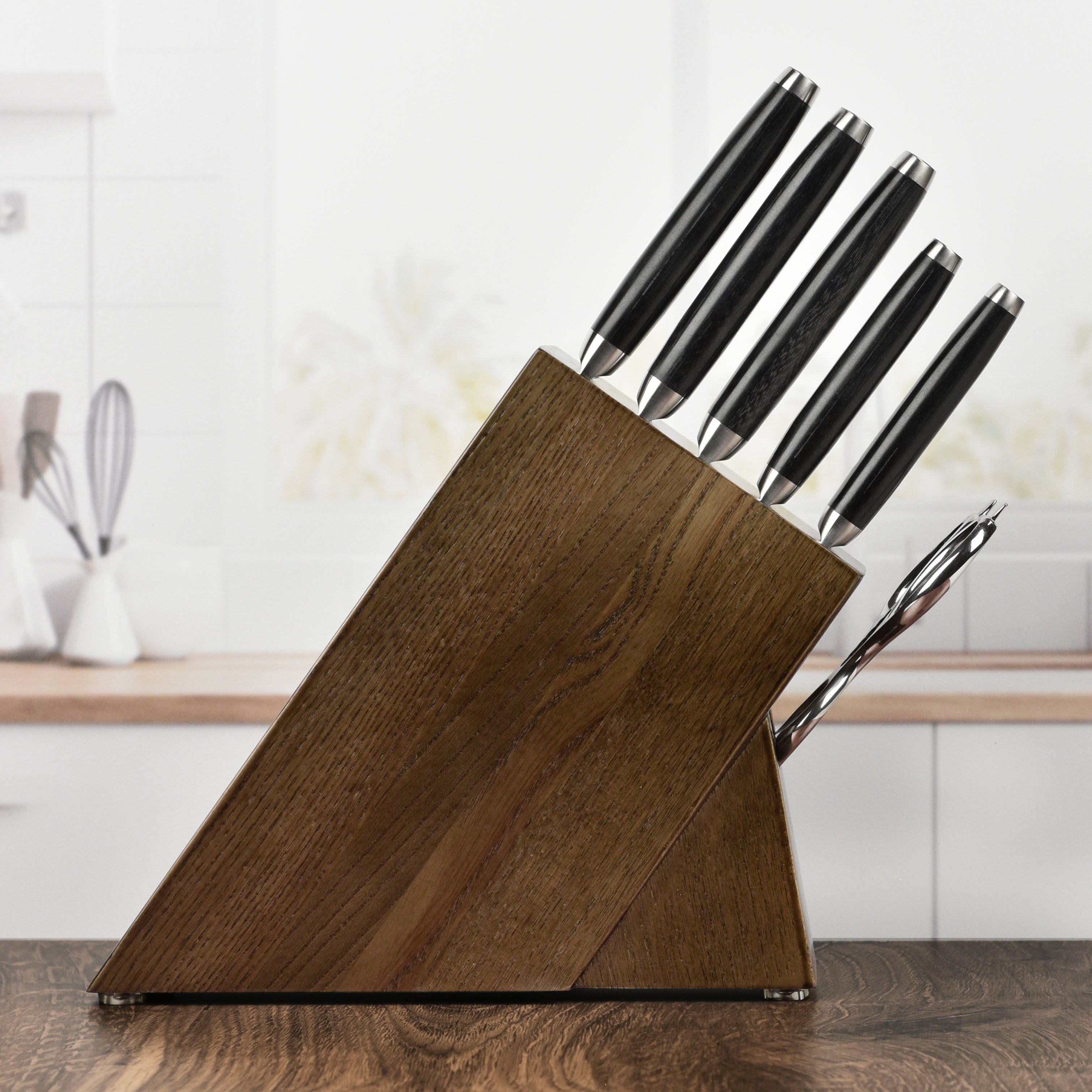 Enso HD 7 Piece Dark Ash Slim Knife Block Set