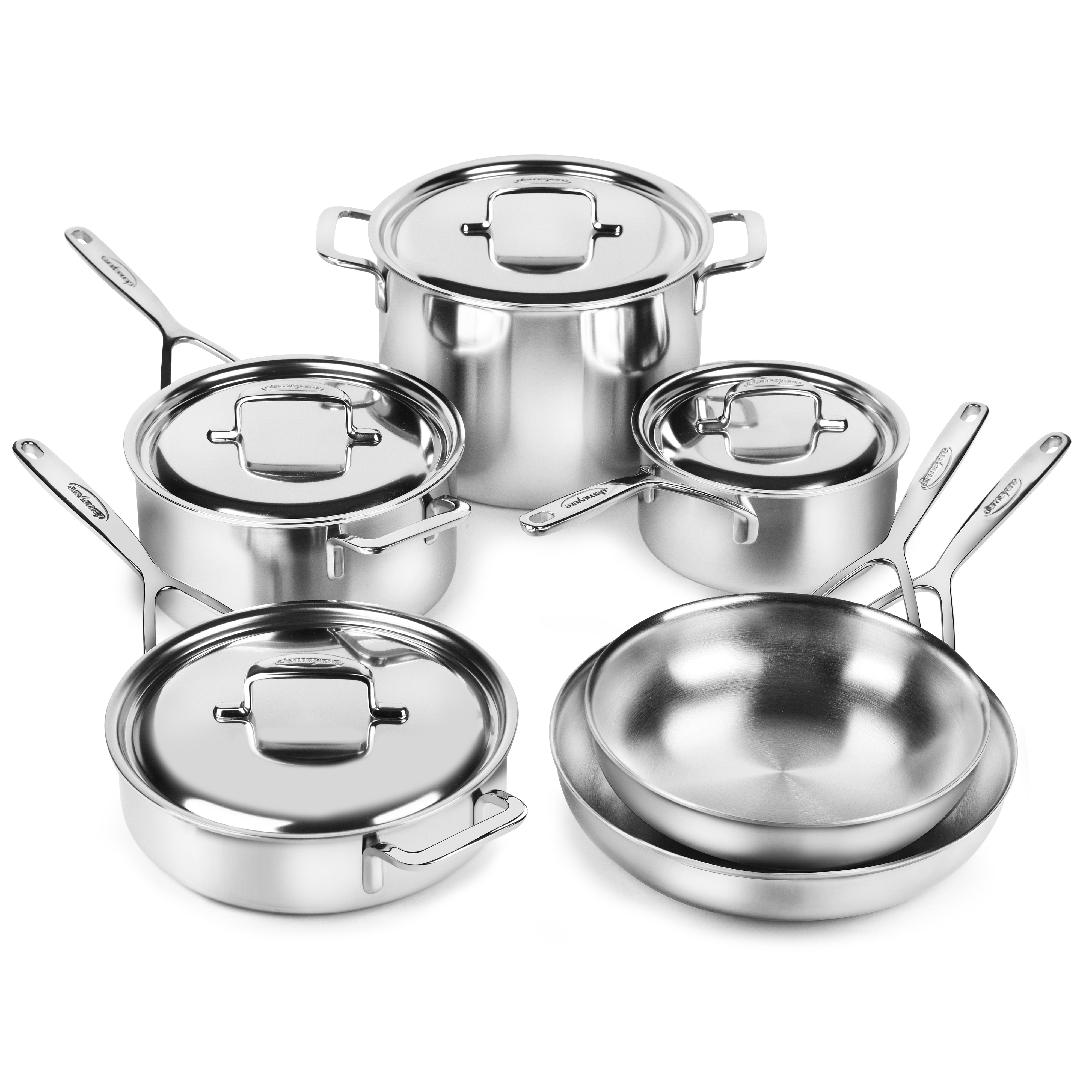 Demeyere 5-Plus 10 Piece Stainless Steel Cookware Set