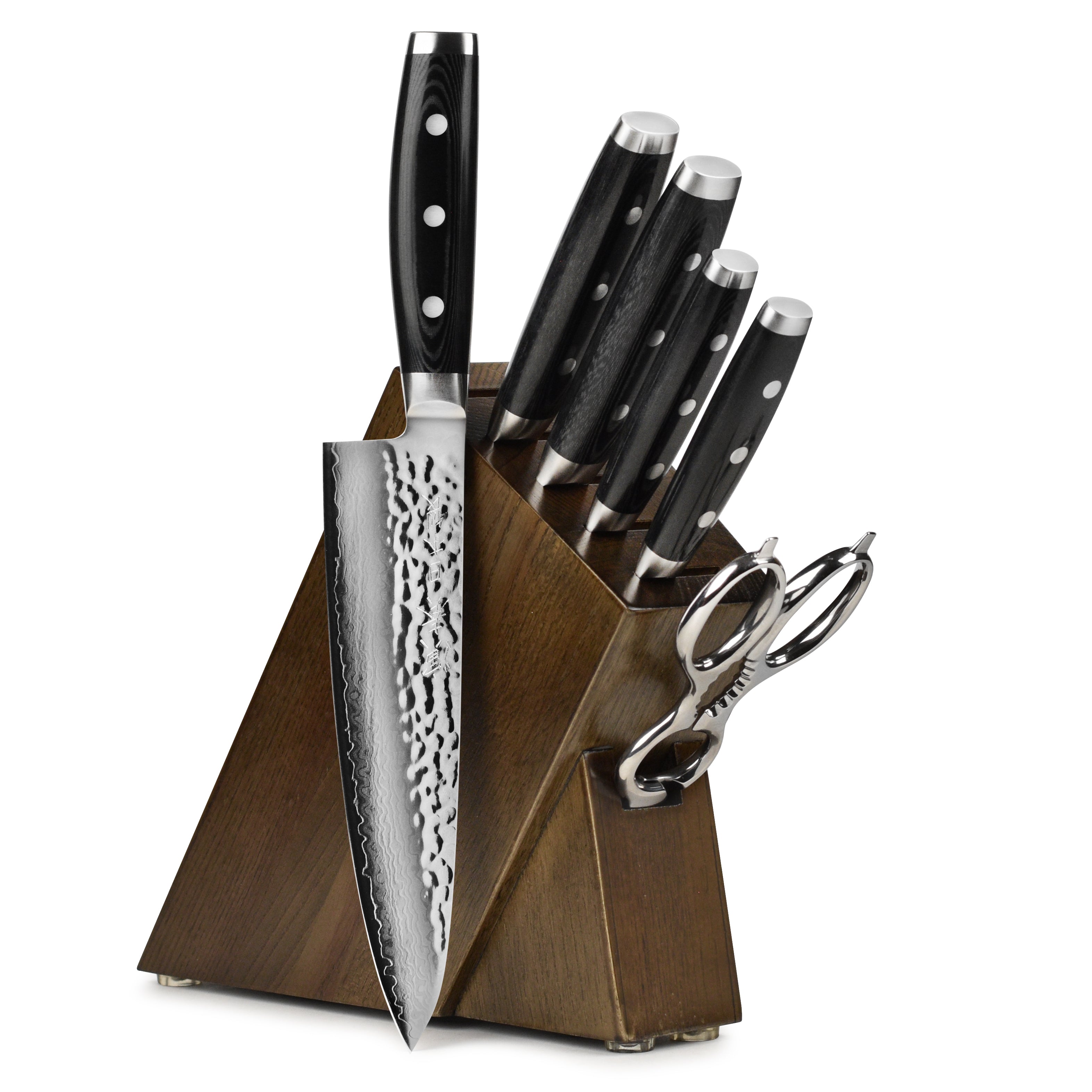 Enso HD 7 Piece Dark Ash Slim Knife Block Set